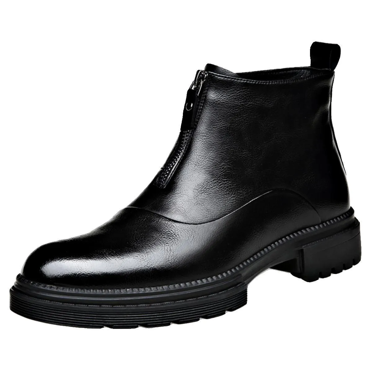 Stivaletti Chelsea da uomo in vera pelle ditale, bassi, in morbida pelle, stile business, scarpe da lavoro con velluto Martin El