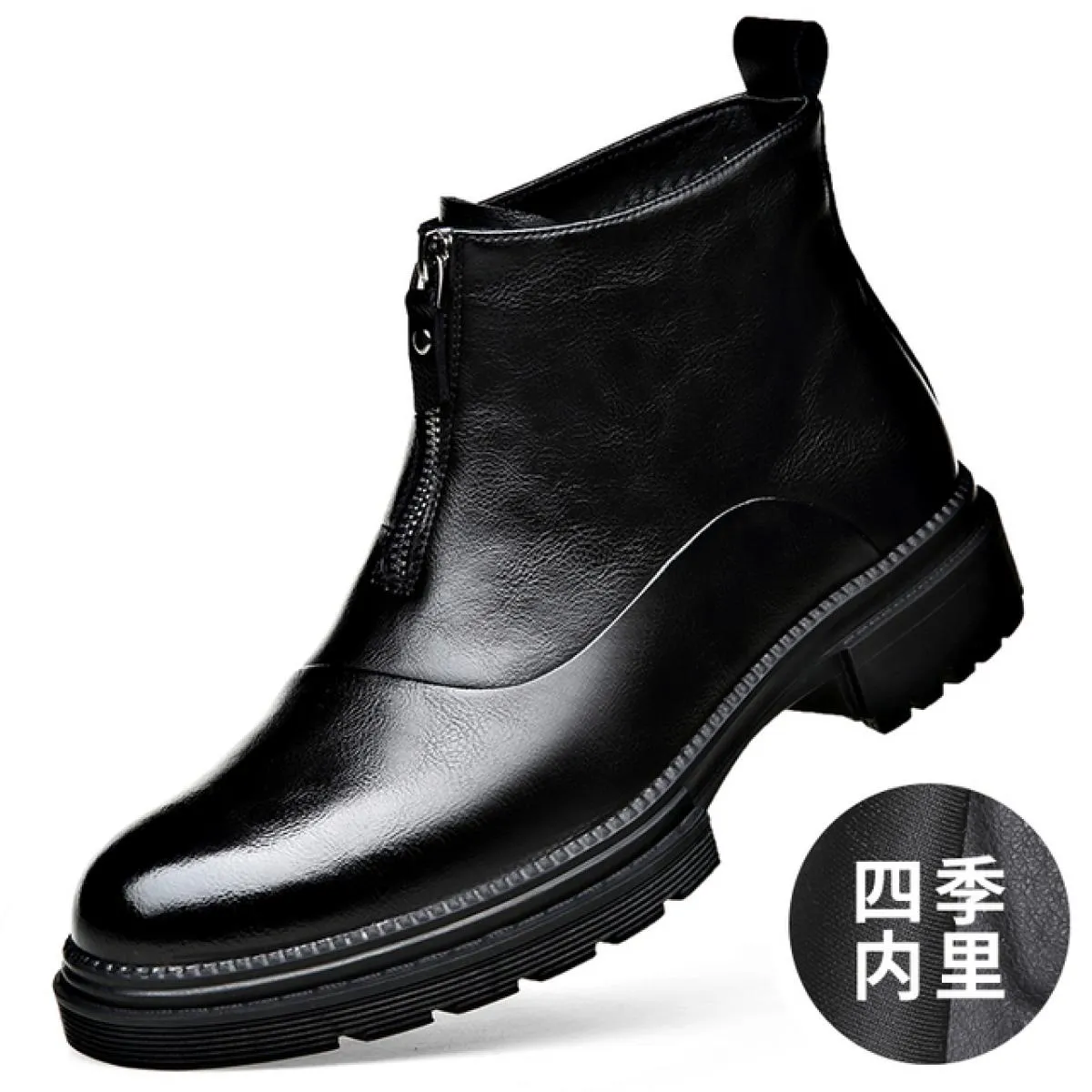 Stivaletti Chelsea da uomo in vera pelle ditale, bassi, in morbida pelle, stile business, scarpe da lavoro con velluto Martin El