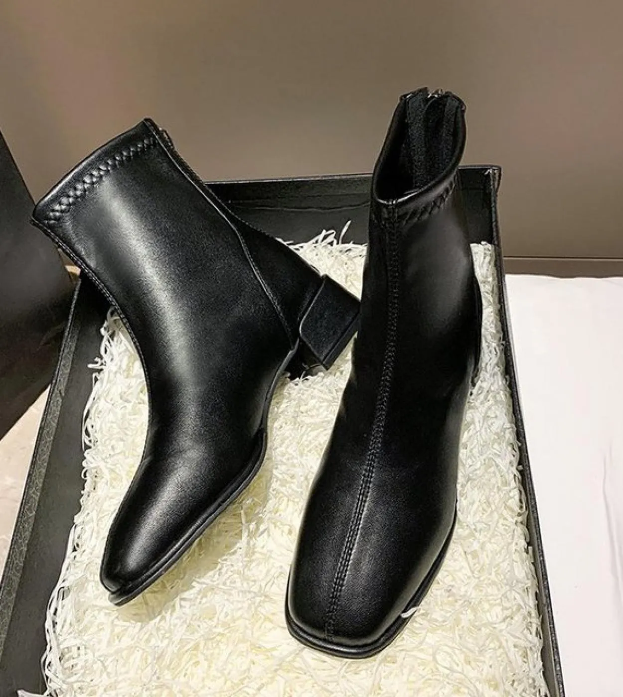 Stivaletti invernali Zip Donna Stivaletti con cerniera Donna Saldi Scarpe Inverno Autunno Stivali da donna