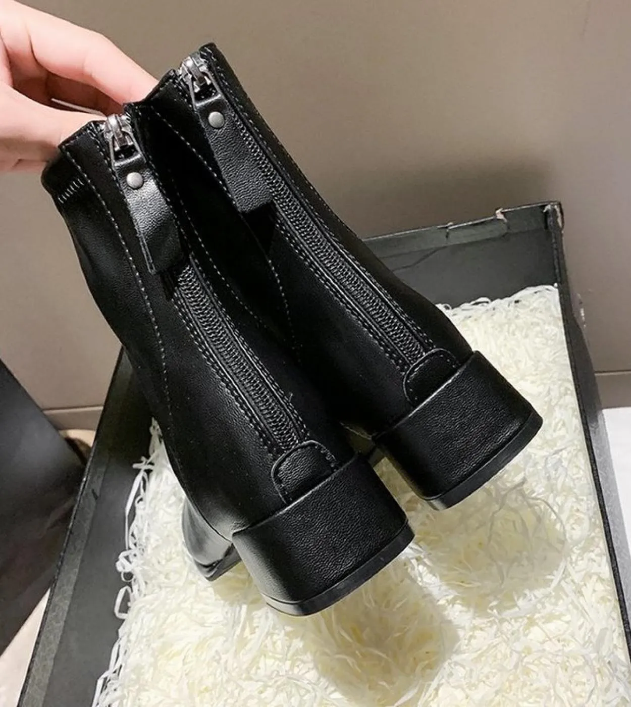 Stivaletti invernali Zip Donna Stivaletti con cerniera Donna Saldi Scarpe Inverno Autunno Stivali da donna