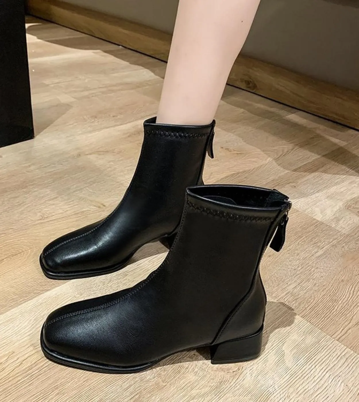 Stivaletti invernali Zip Donna Stivaletti con cerniera Donna Saldi Scarpe Inverno Autunno Stivali da donna