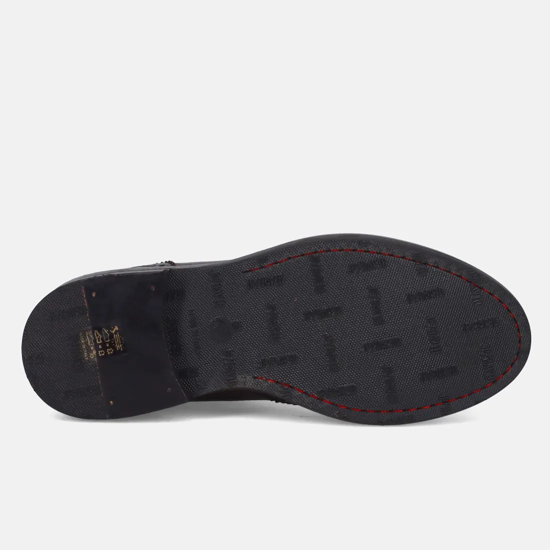 Stivaletto brogue JP David in pelle anticata marrone scuro
