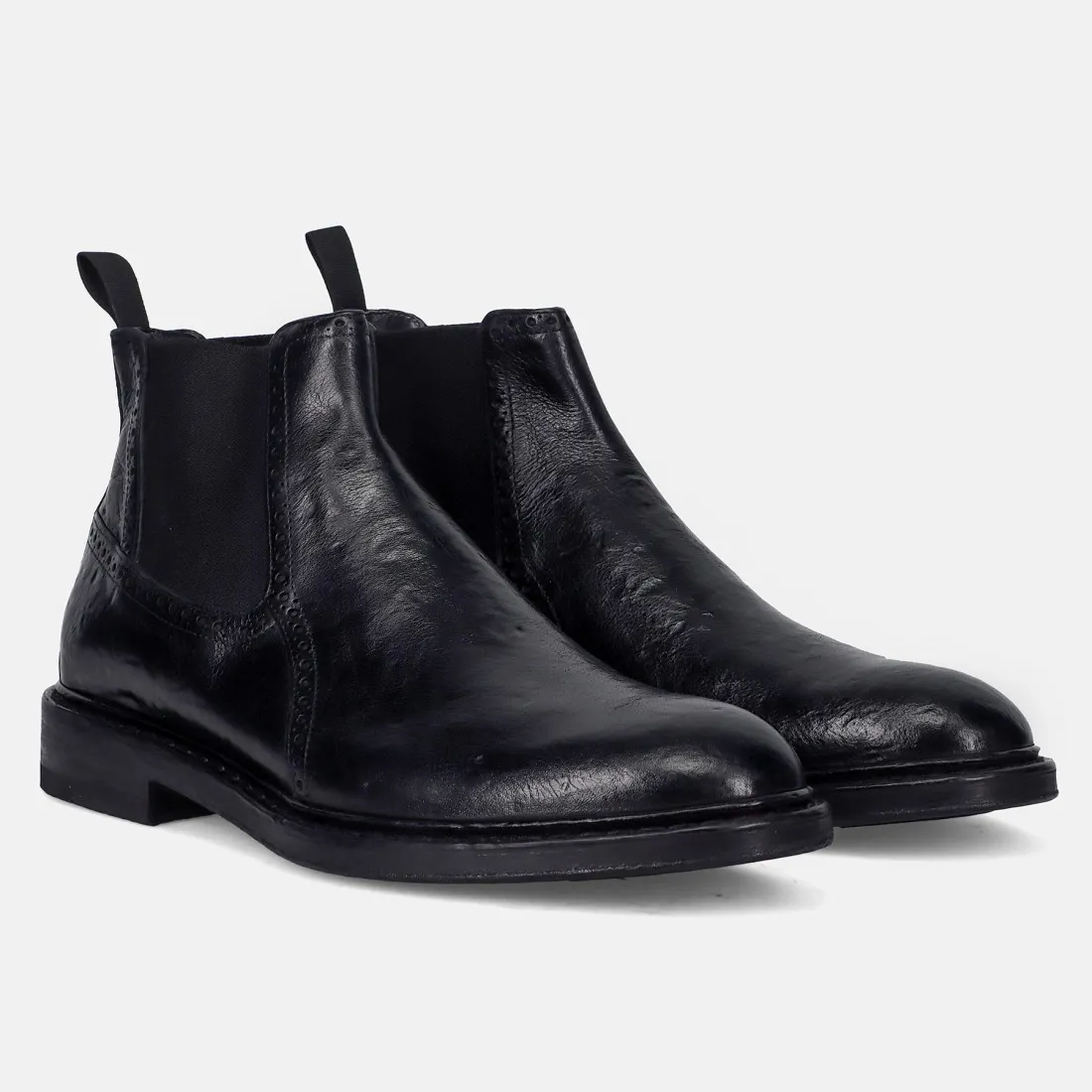 Stivaletto da uomo beatles Brecos in pelle bottalata nera