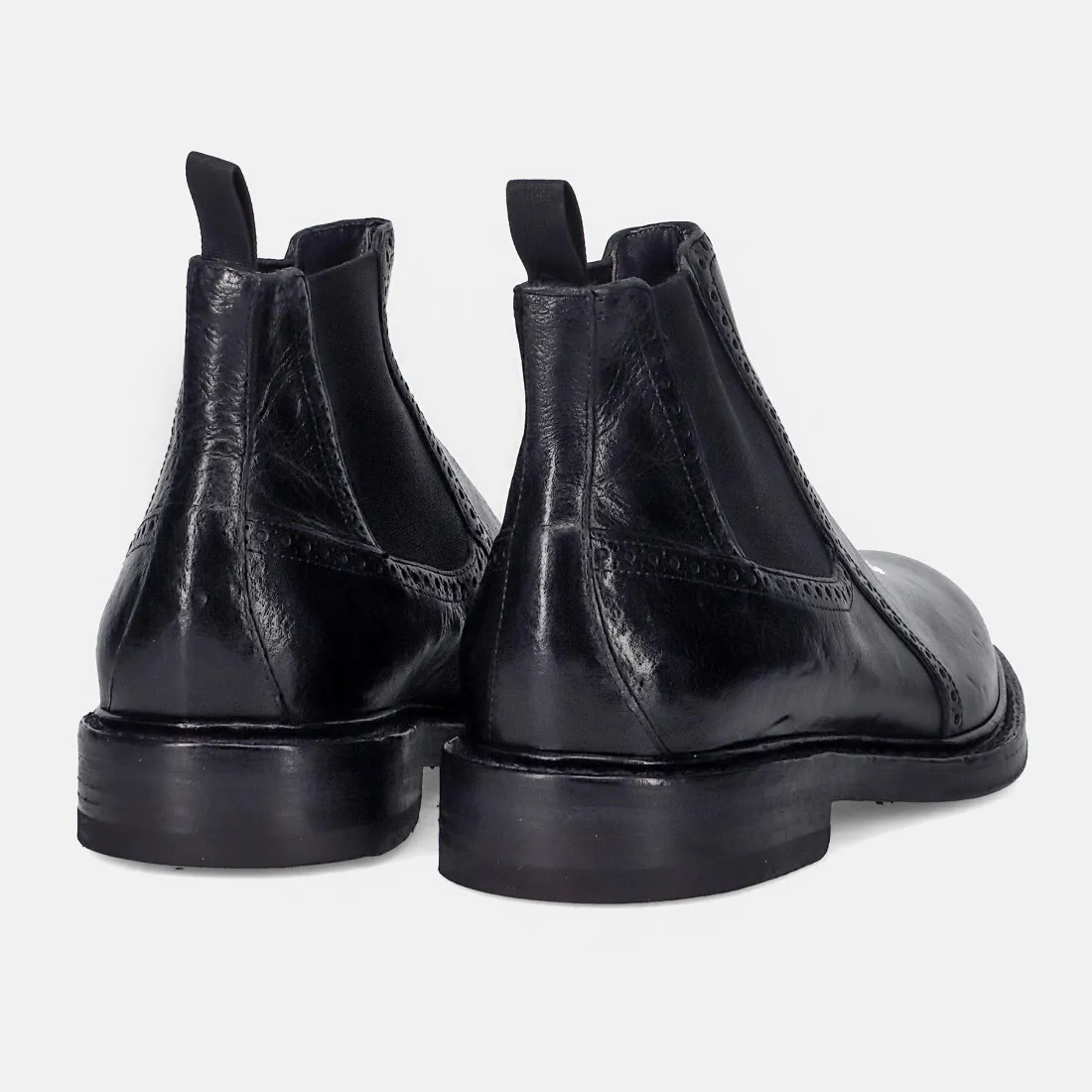 Stivaletto da uomo beatles Brecos in pelle bottalata nera