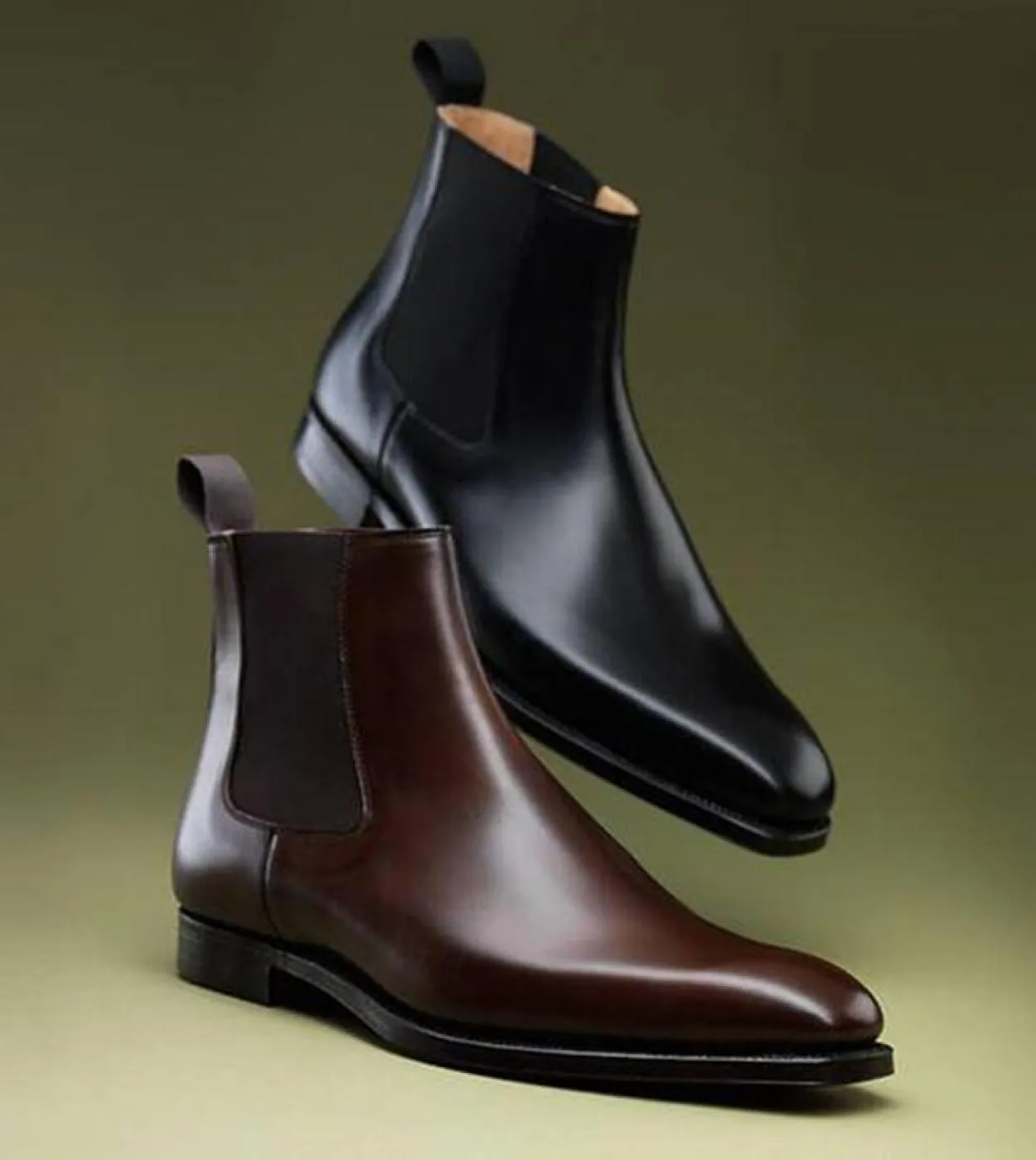 Stivali Chelsea in pelle marrone Stivali Chelsea marroni da uomo Outfit Uomo marrone
