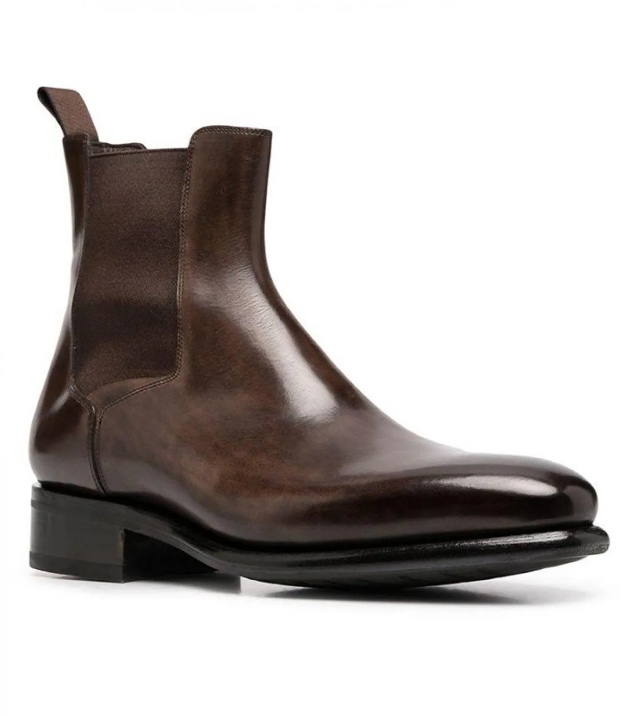 Stivali Chelsea in pelle marrone Stivali Chelsea marroni da uomo Outfit Uomo marrone