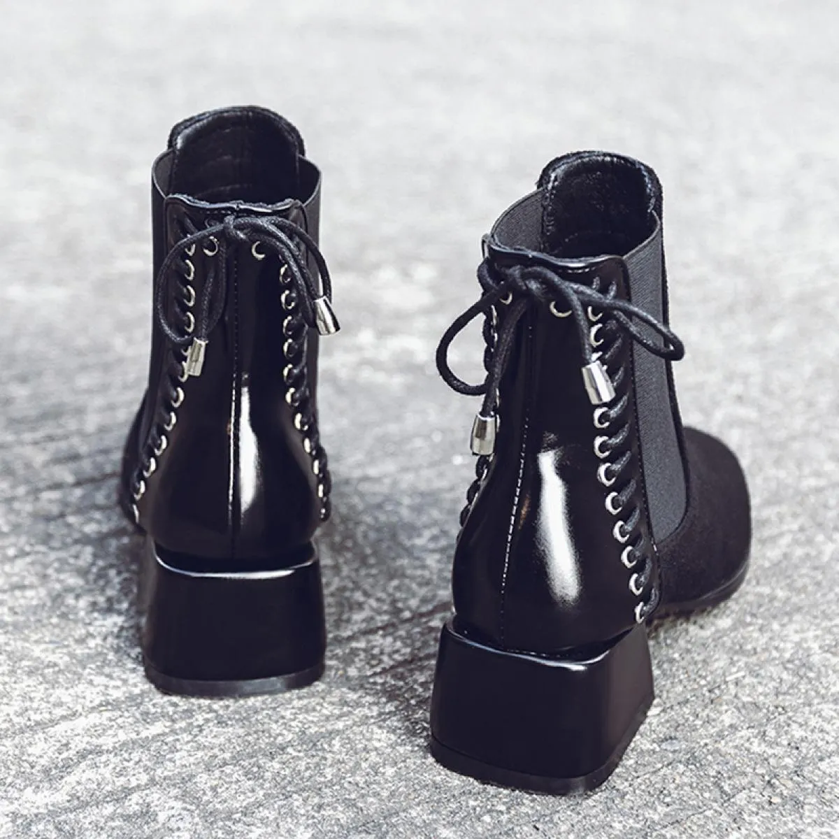 Stivali da cowboy per il tempo libero streetwear da donna Scarpe in pelle naturale traspirante Stivaletti Chelsea con punta a pu