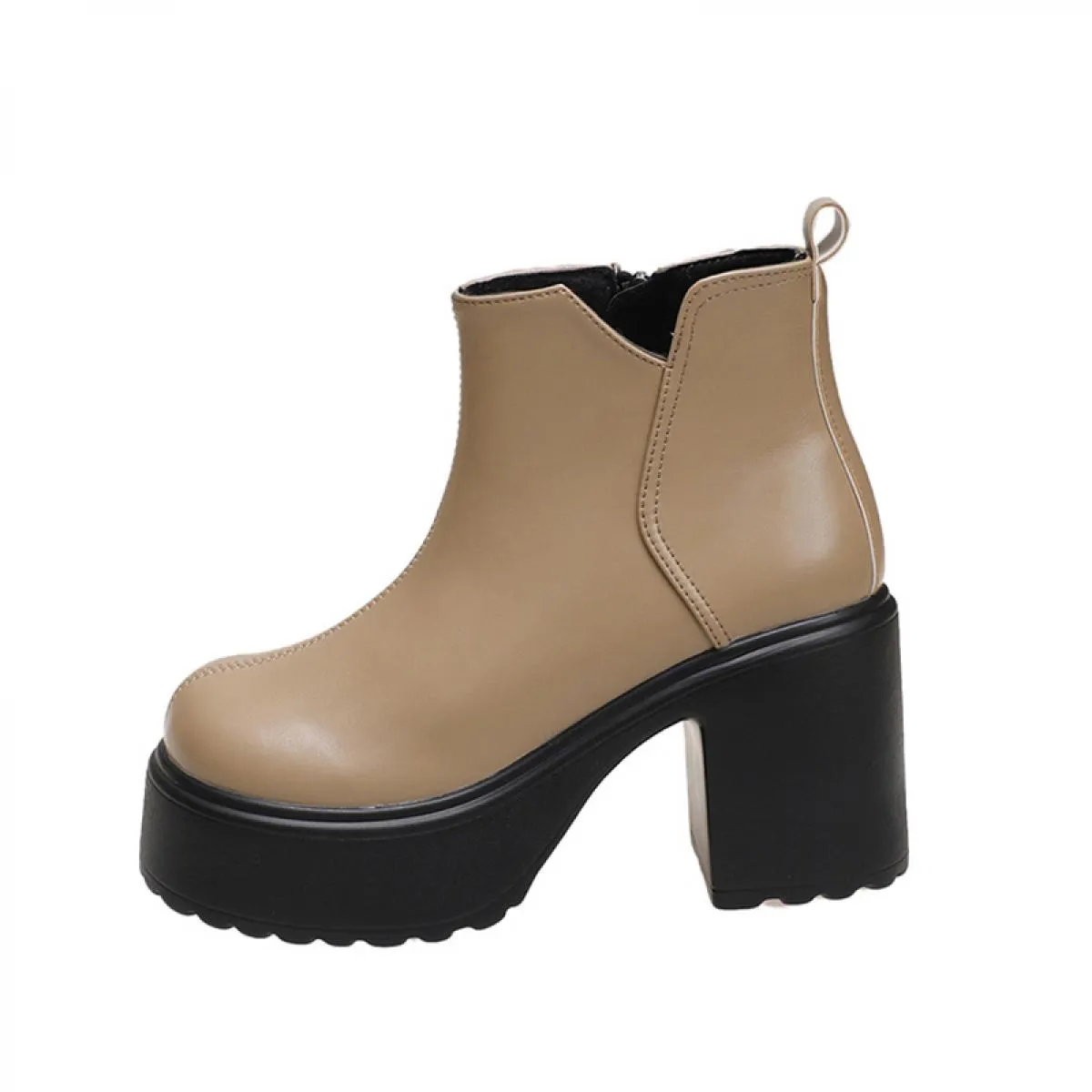 Stivali da moto invernali Scarpe da donna Tacchi alti 2023 Nuovi stivaletti Chelsea da neve Scarpe casual robuste Pompe Goth Lad