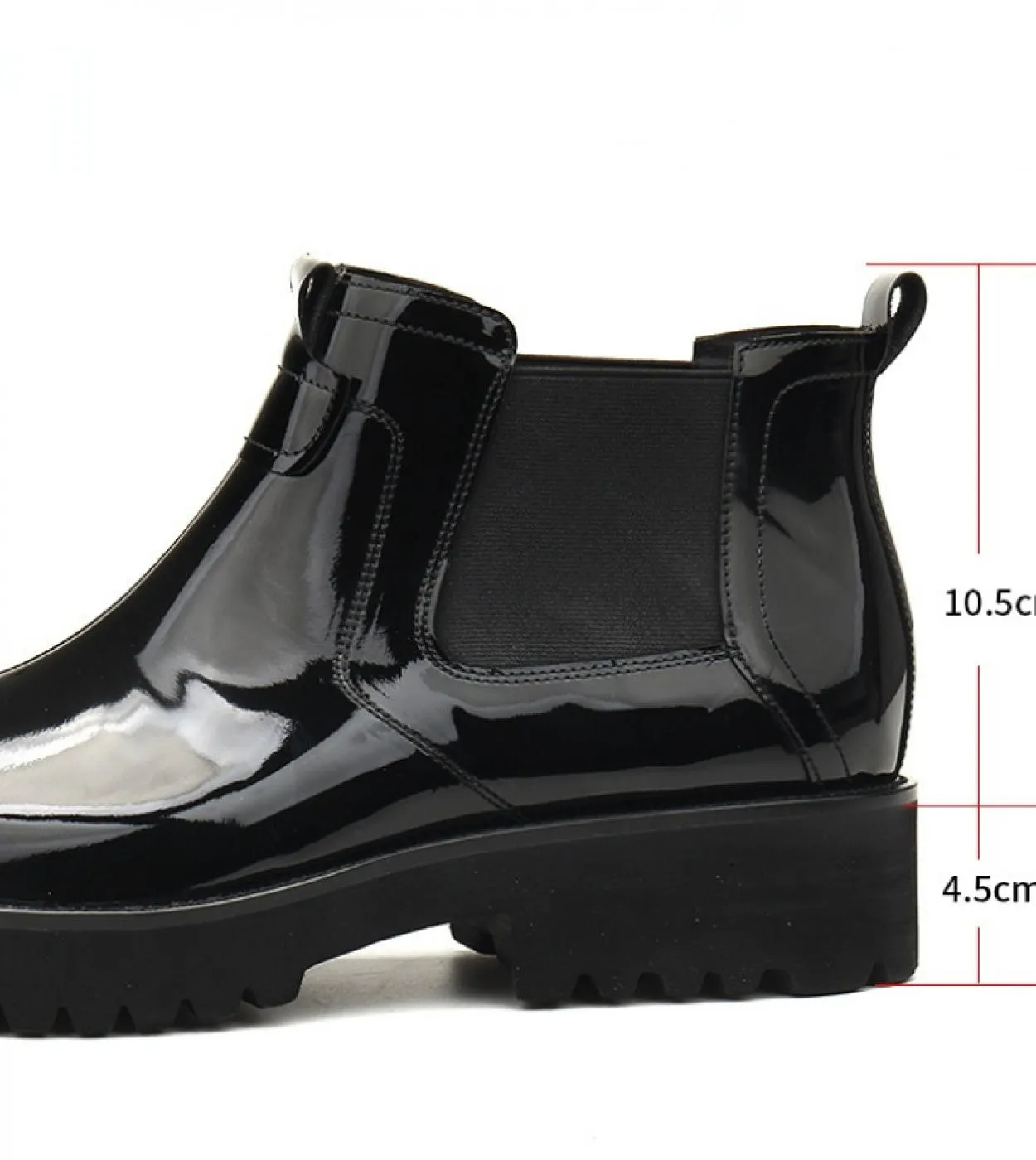 Stivali da uomo in pelle verniciata di lusso 2023 Piattaforma stile nuovo Slip On Stivaletti Chelsea da lavoro caldi alla cavigl