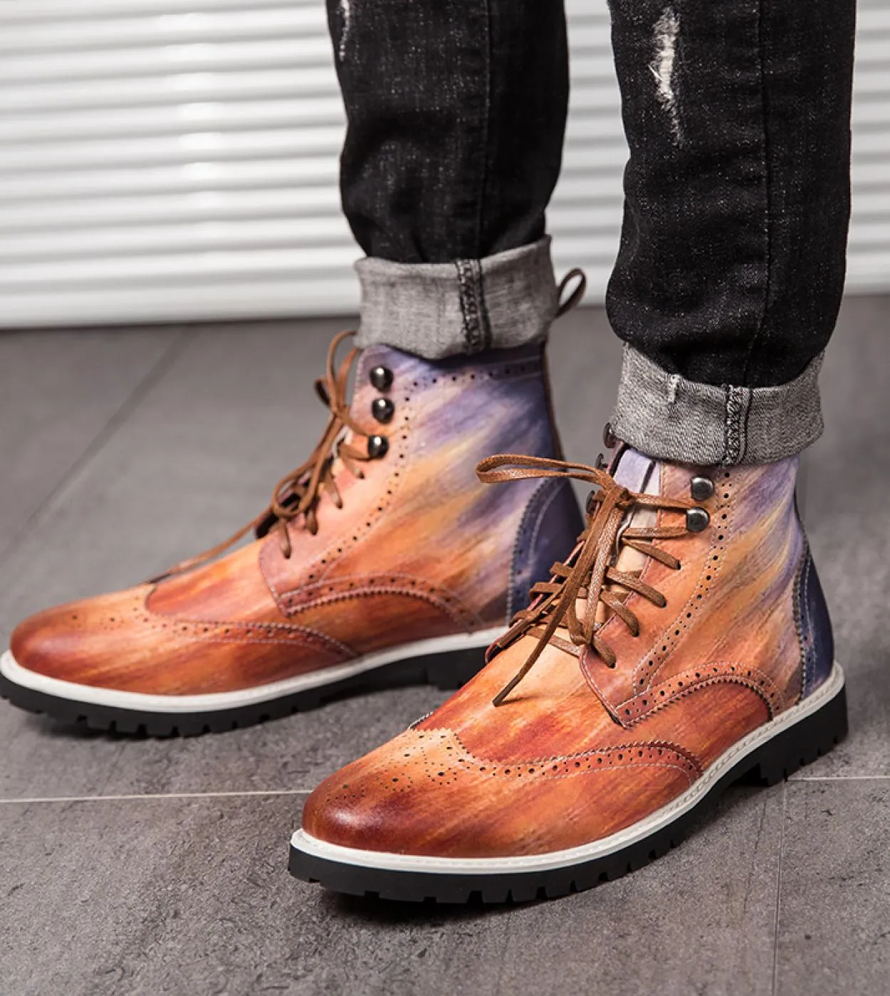 Stivali di pelle moda invernale Stivaletti con lacci Stivali da cowboy casual a punta Scarpe di design di lusso Stivali Chelsea