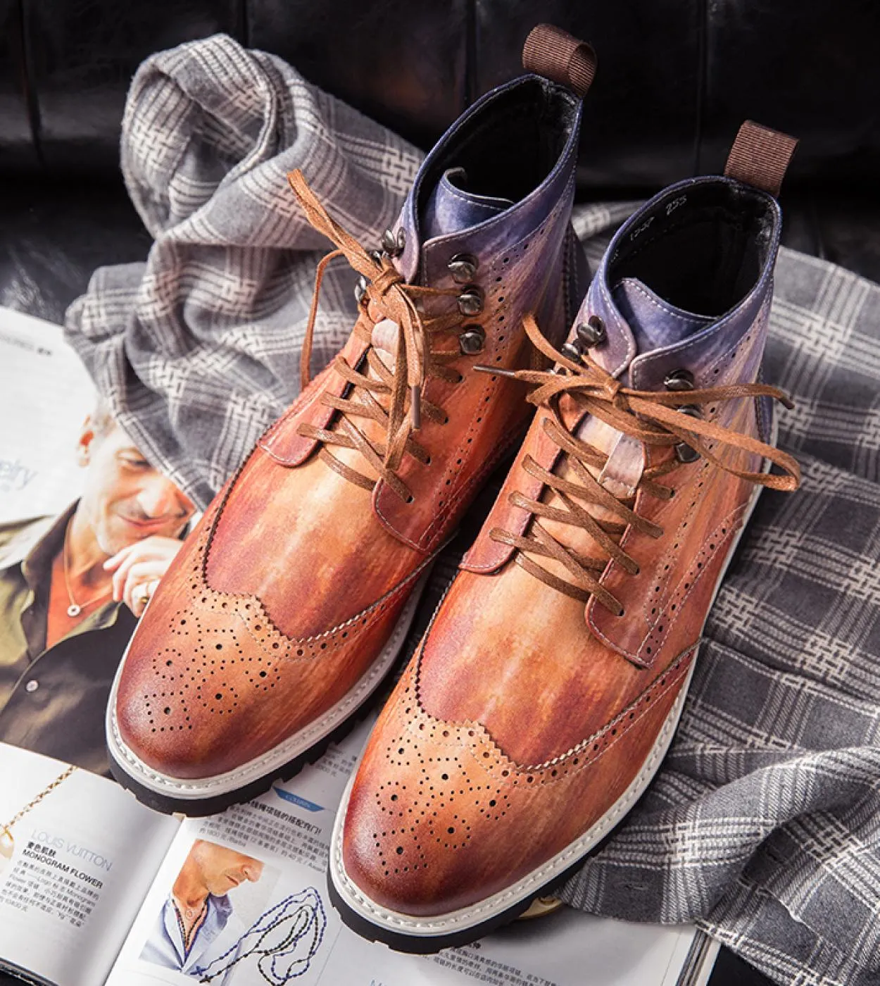Stivali di pelle moda invernale Stivaletti con lacci Stivali da cowboy casual a punta Scarpe di design di lusso Stivali Chelsea