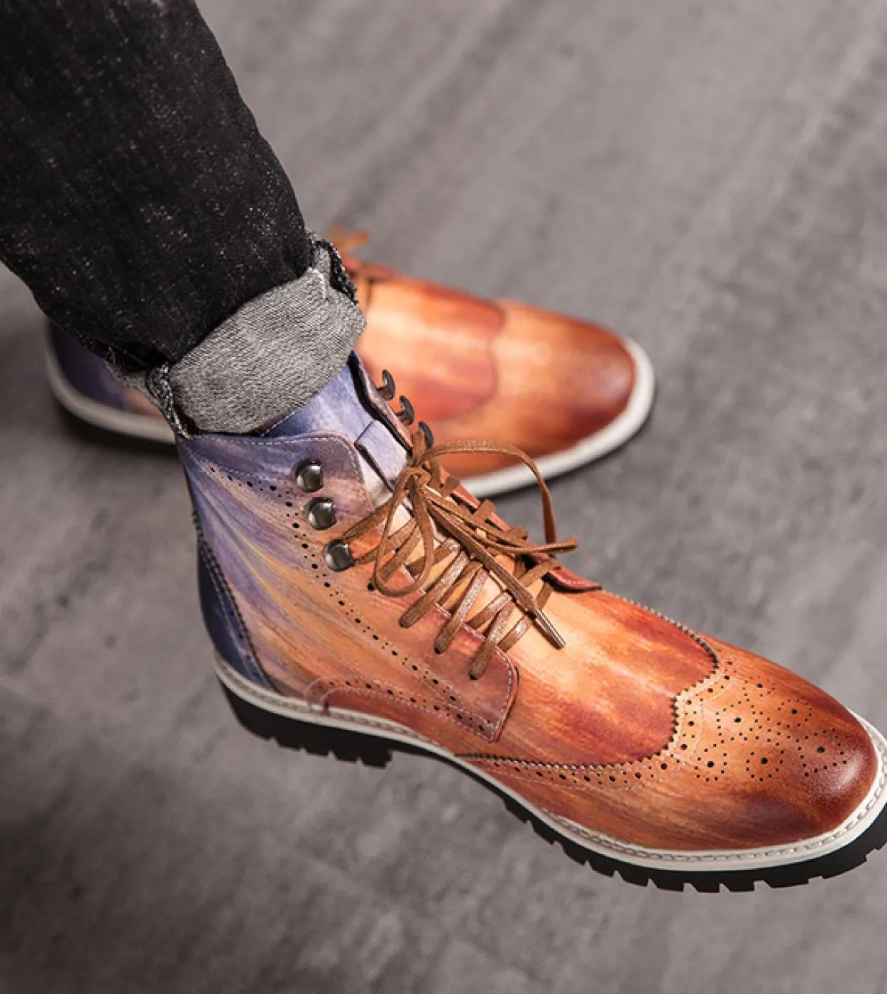 Stivali di pelle moda invernale Stivaletti con lacci Stivali da cowboy casual a punta Scarpe di design di lusso Stivali Chelsea