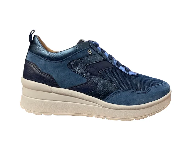 Stonefly women's shoe Cream 45 Velor 218973 0M5 flag blue