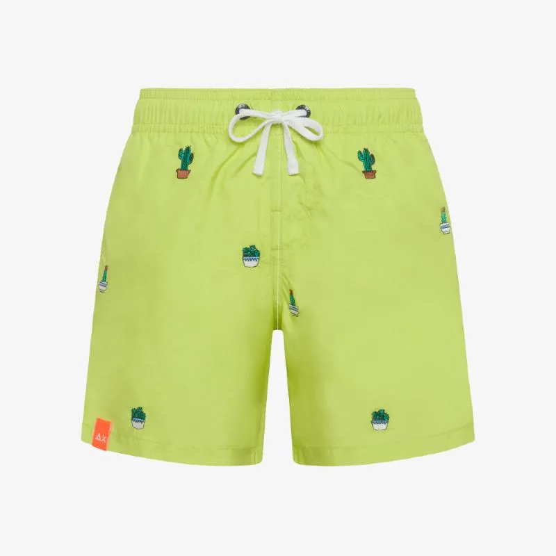 SUN68 Boy's Beach Short Embroidery