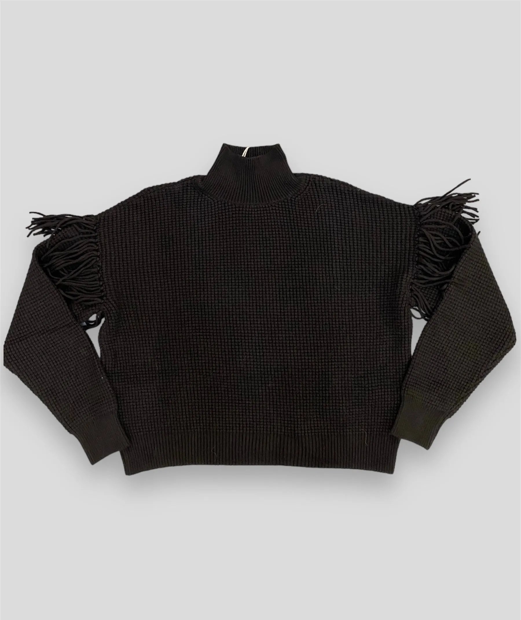 Susy mix maglione nero frange