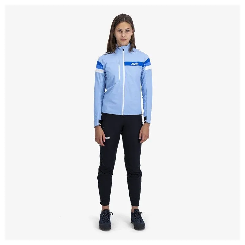 SWIX Giacca Focus (Bluebell) da donna per lo sci di fondo
