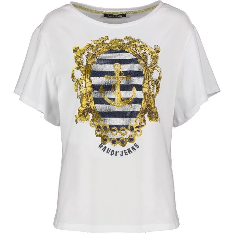 T-shirt con ancora