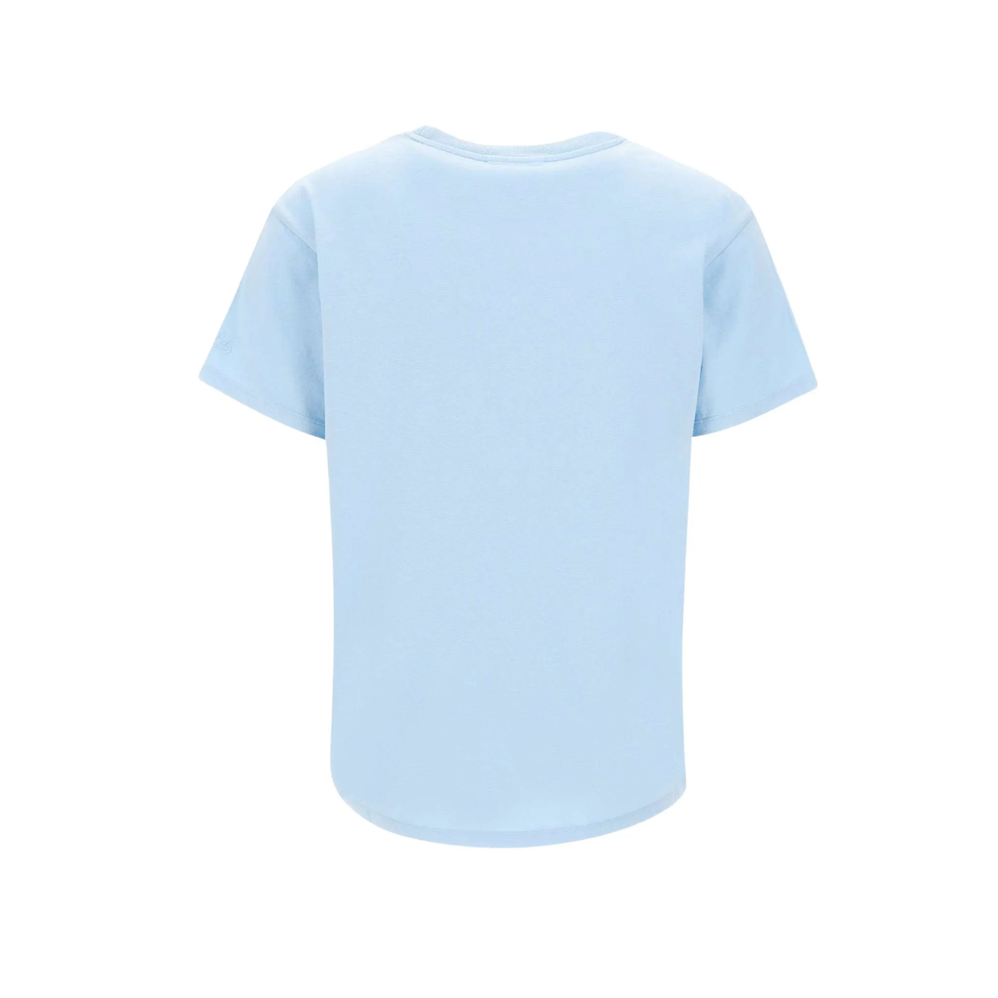 T-shirt Donna Celeste con scritta rosa