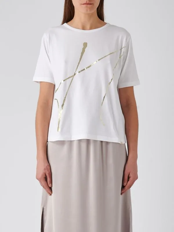 T-shirt donna Herno in jersey di cotone interlock Bianco