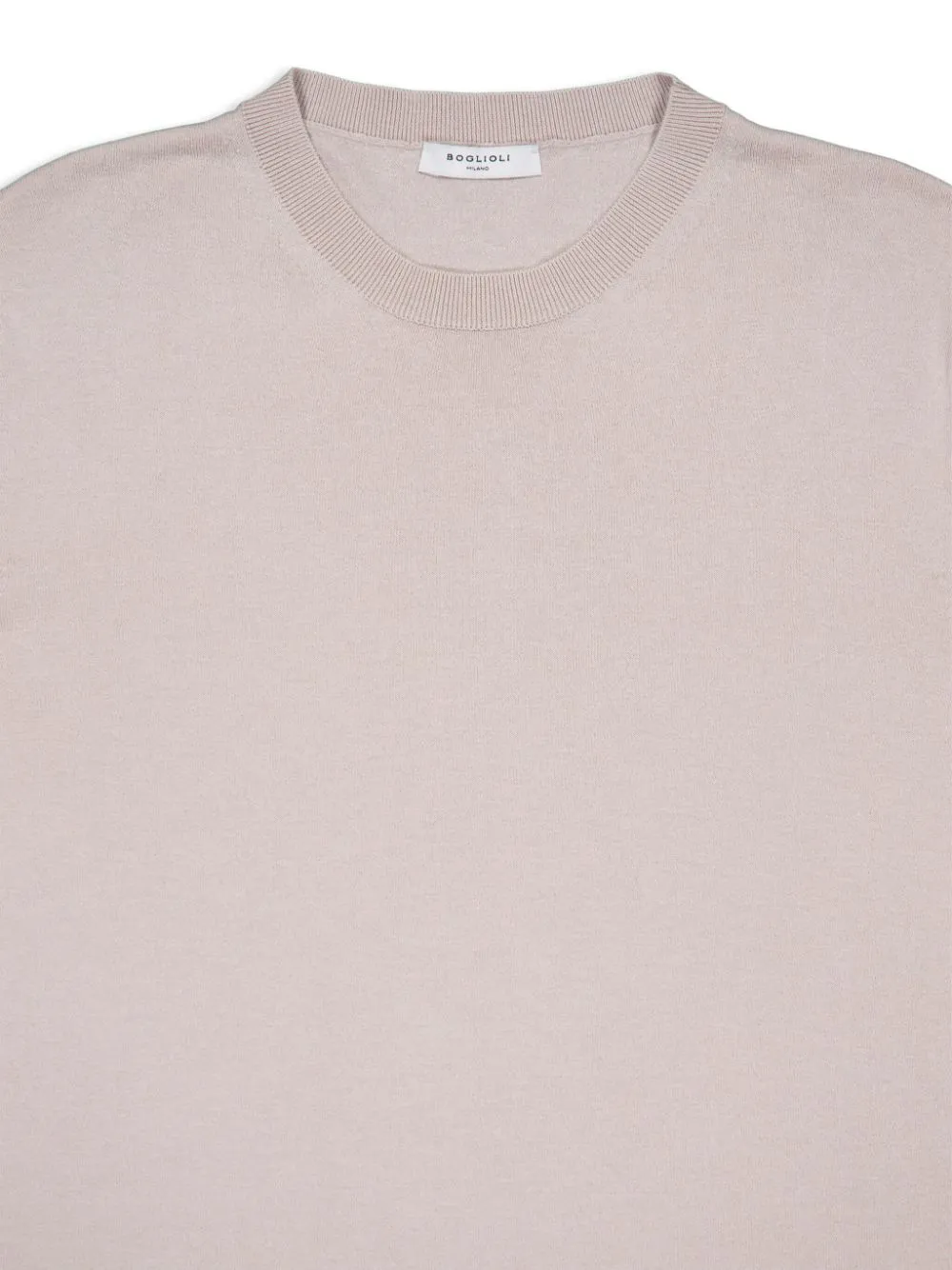 T-shirt girocollo in beige di Boglioli - uomo