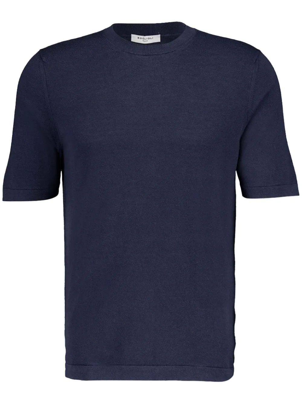T-shirt girocollo in blu di Boglioli - uomo