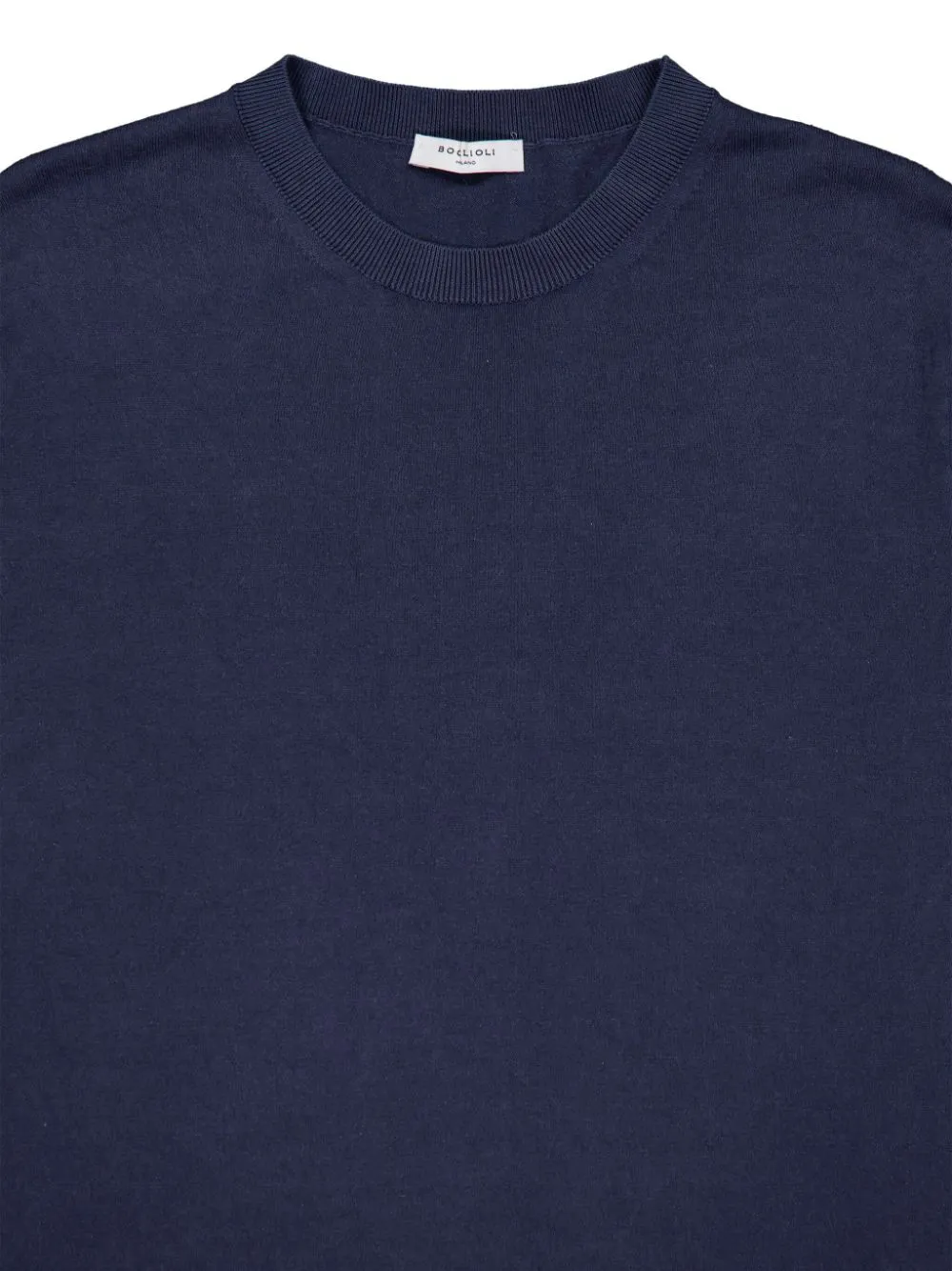 T-shirt girocollo in blu di Boglioli - uomo