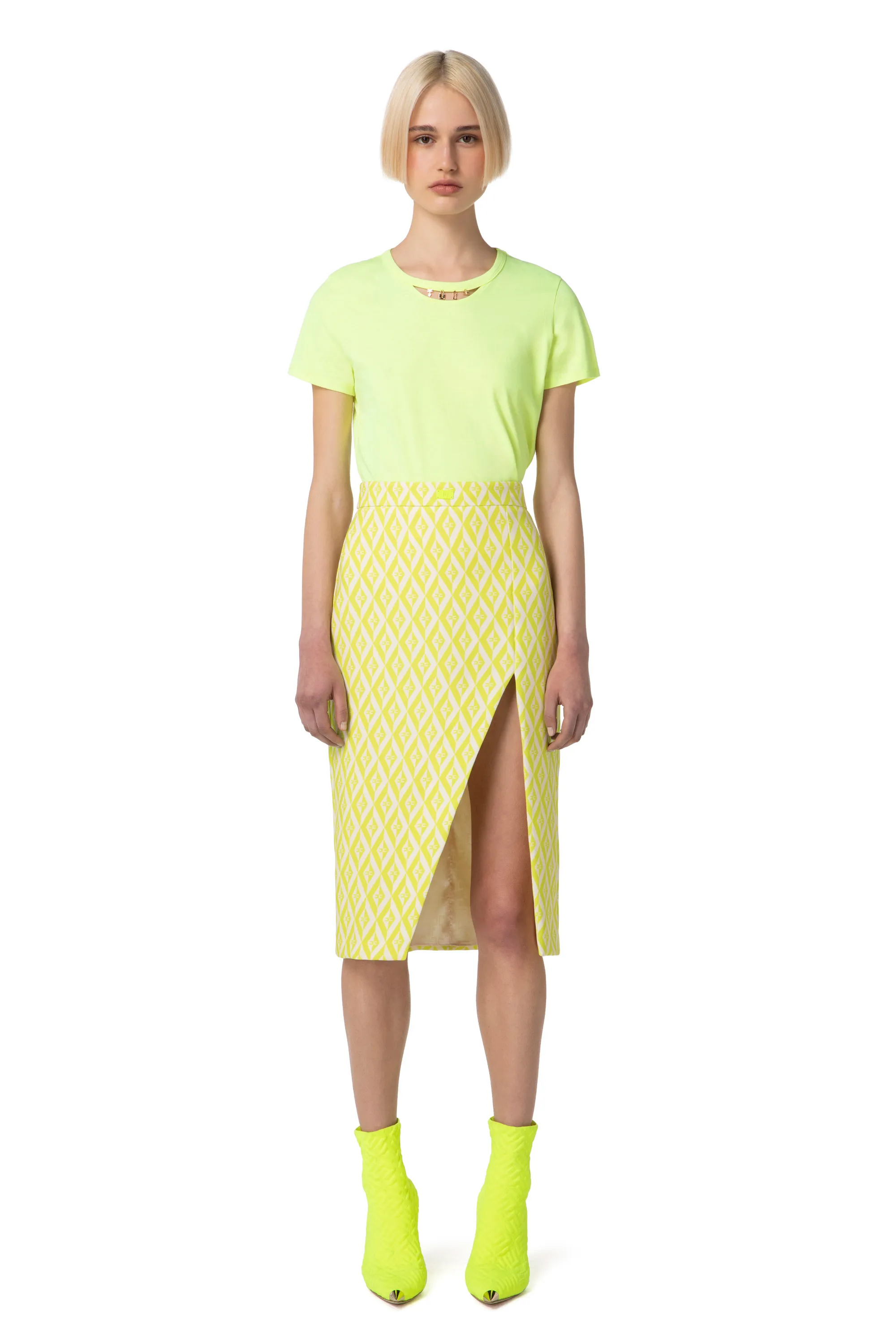 T-shirt in cotone con cut-out