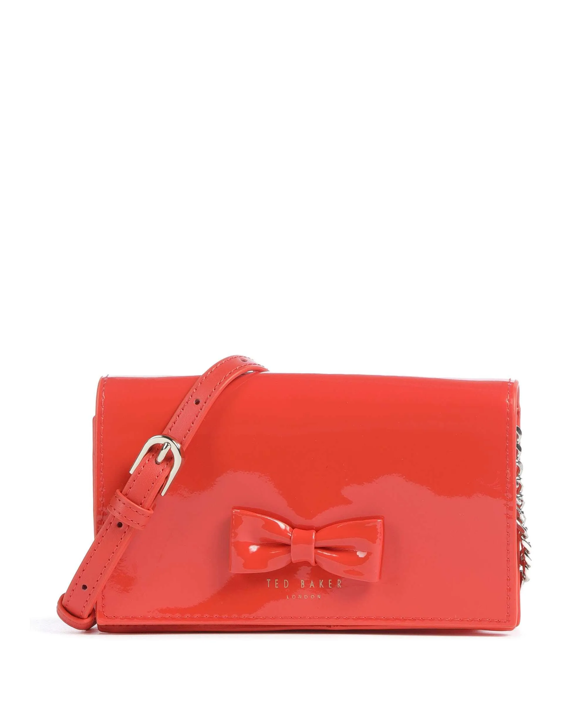  Ted Baker Baetiy Borsa a tracolla pelle verniciata luce rossa  