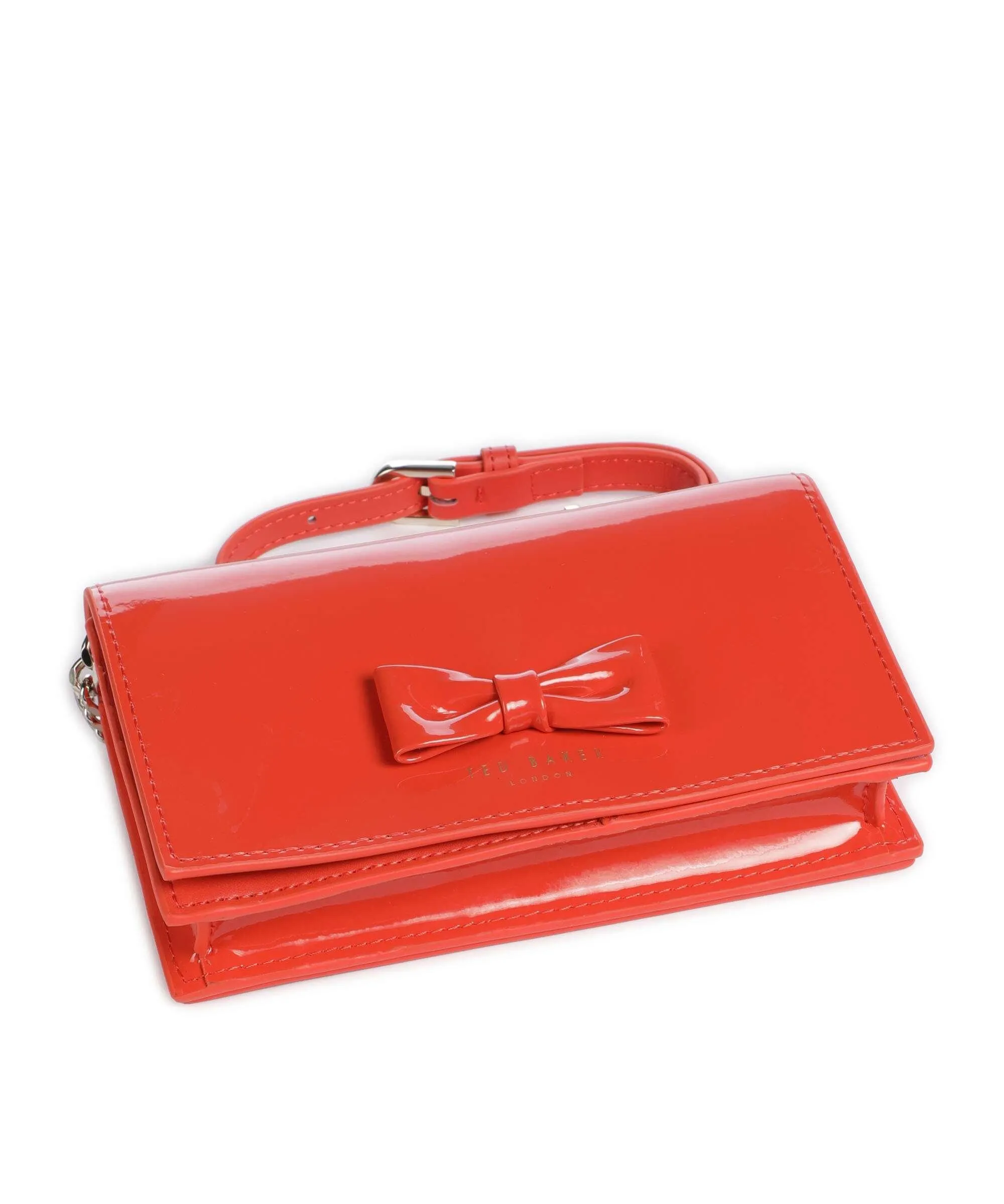  Ted Baker Baetiy Borsa a tracolla pelle verniciata luce rossa  