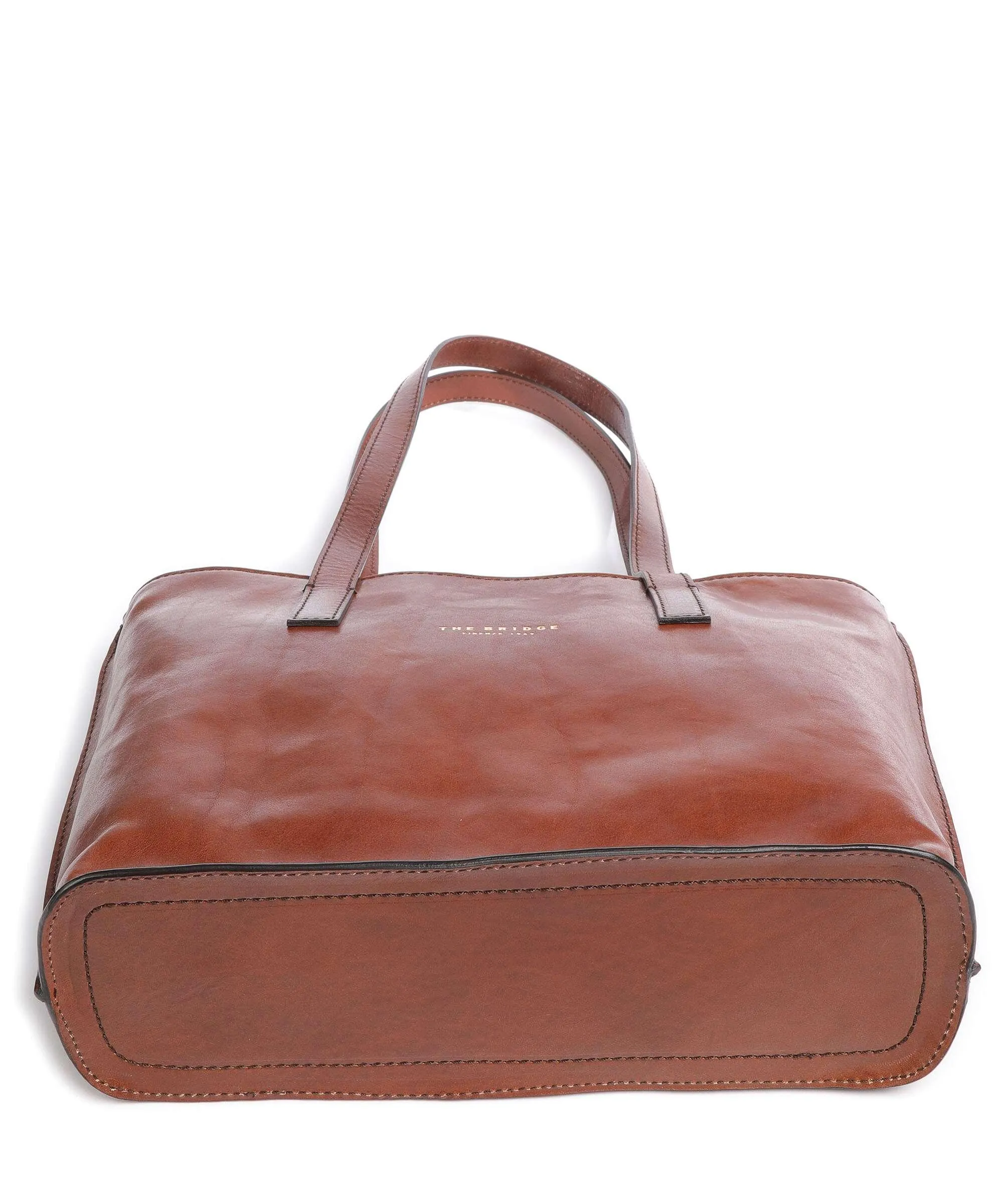  The Bridge Borsa shopper pelle di vacchetta finemente grana marrone  