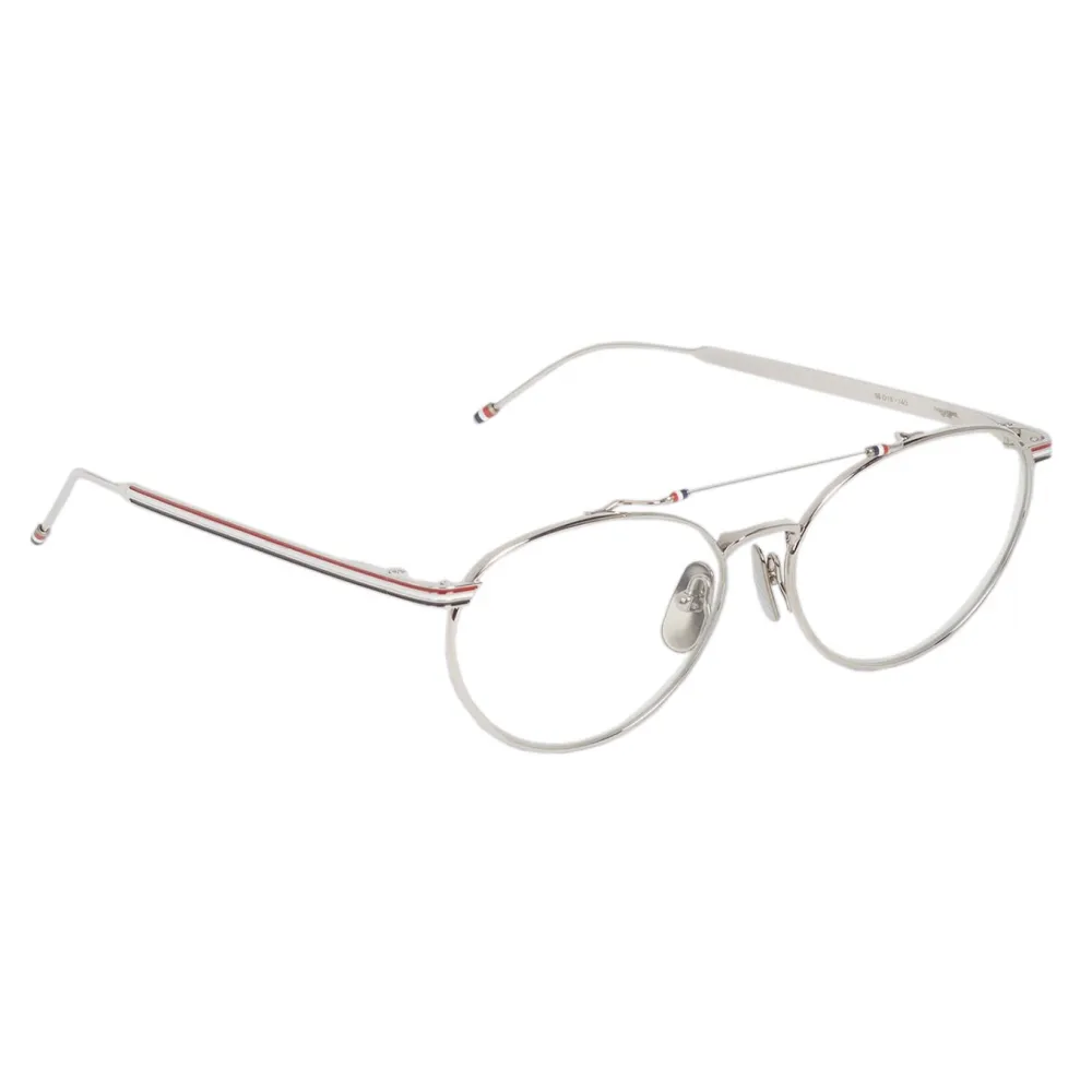 Thom Browne - Occhiali da Vista Aviatore Ovali Argento - Thom Browne Eyewear
