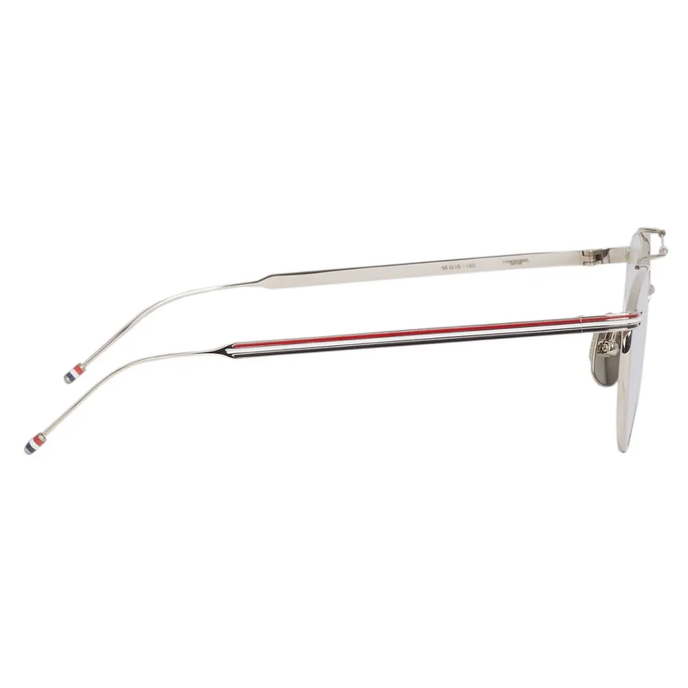 Thom Browne - Occhiali da Vista Aviatore Ovali Argento - Thom Browne Eyewear