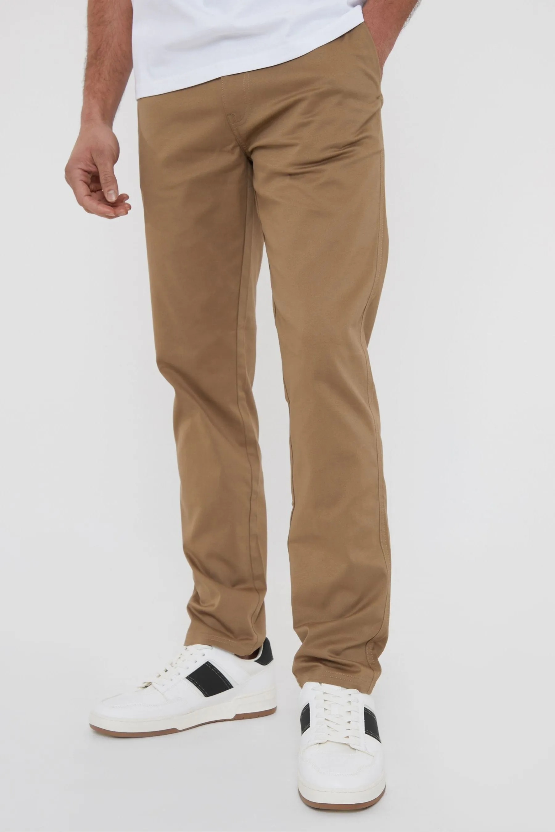 Threadbare cotone vestibilità regular - Vestibilità Pantaloni chino elasticizzata
