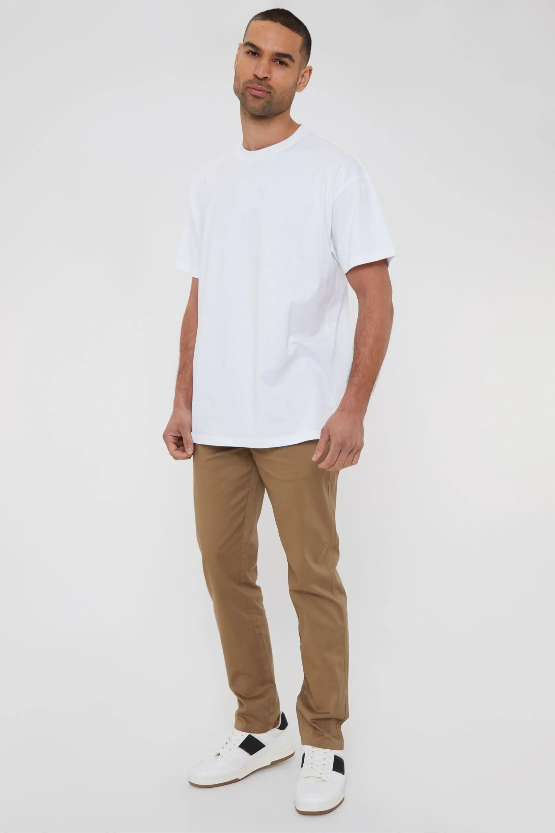 Threadbare cotone vestibilità regular - Vestibilità Pantaloni chino elasticizzata