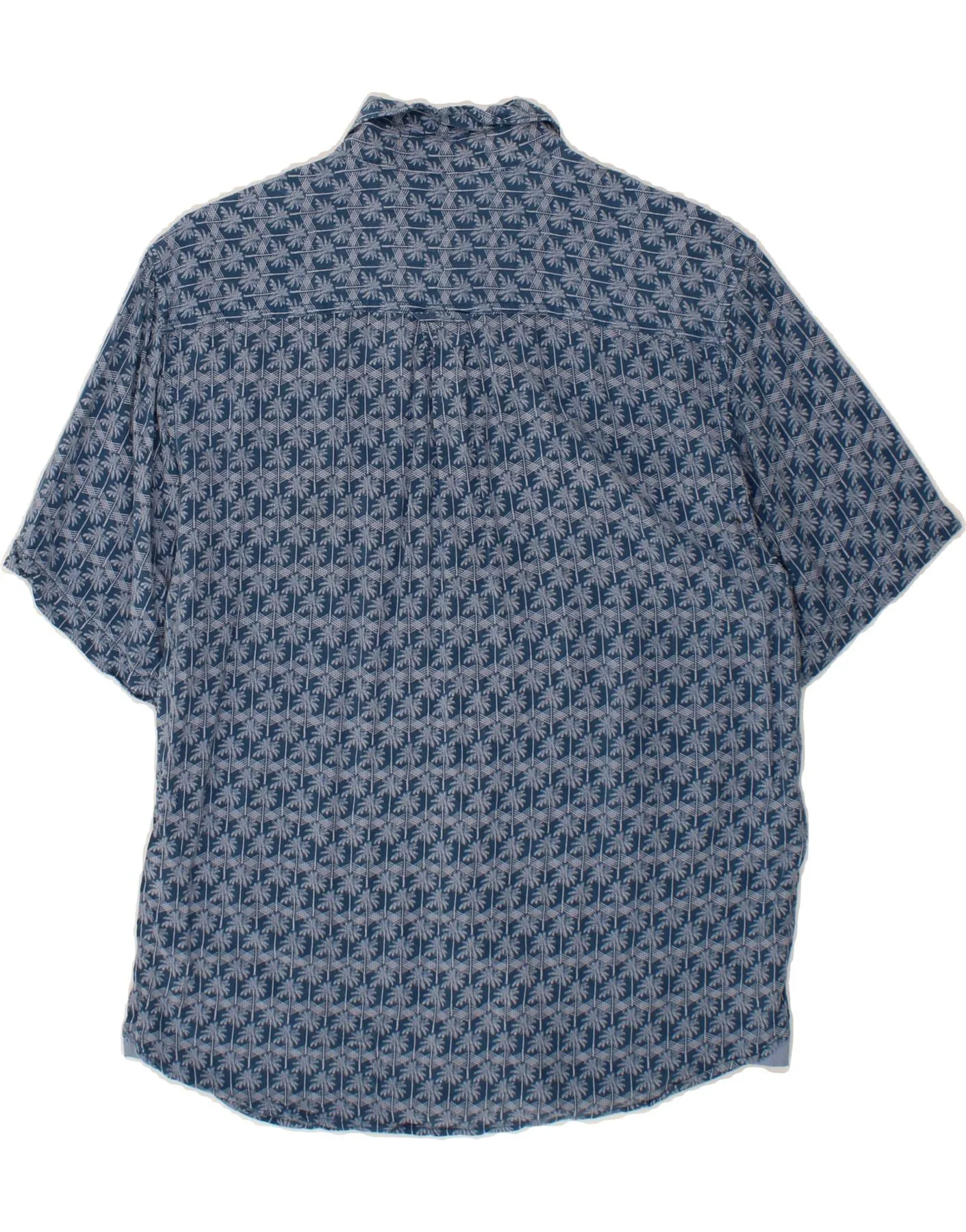 TOMMY BAHAMA Mens Abstract Pattern Short Sleeve Shirt Medium Blue Cotton