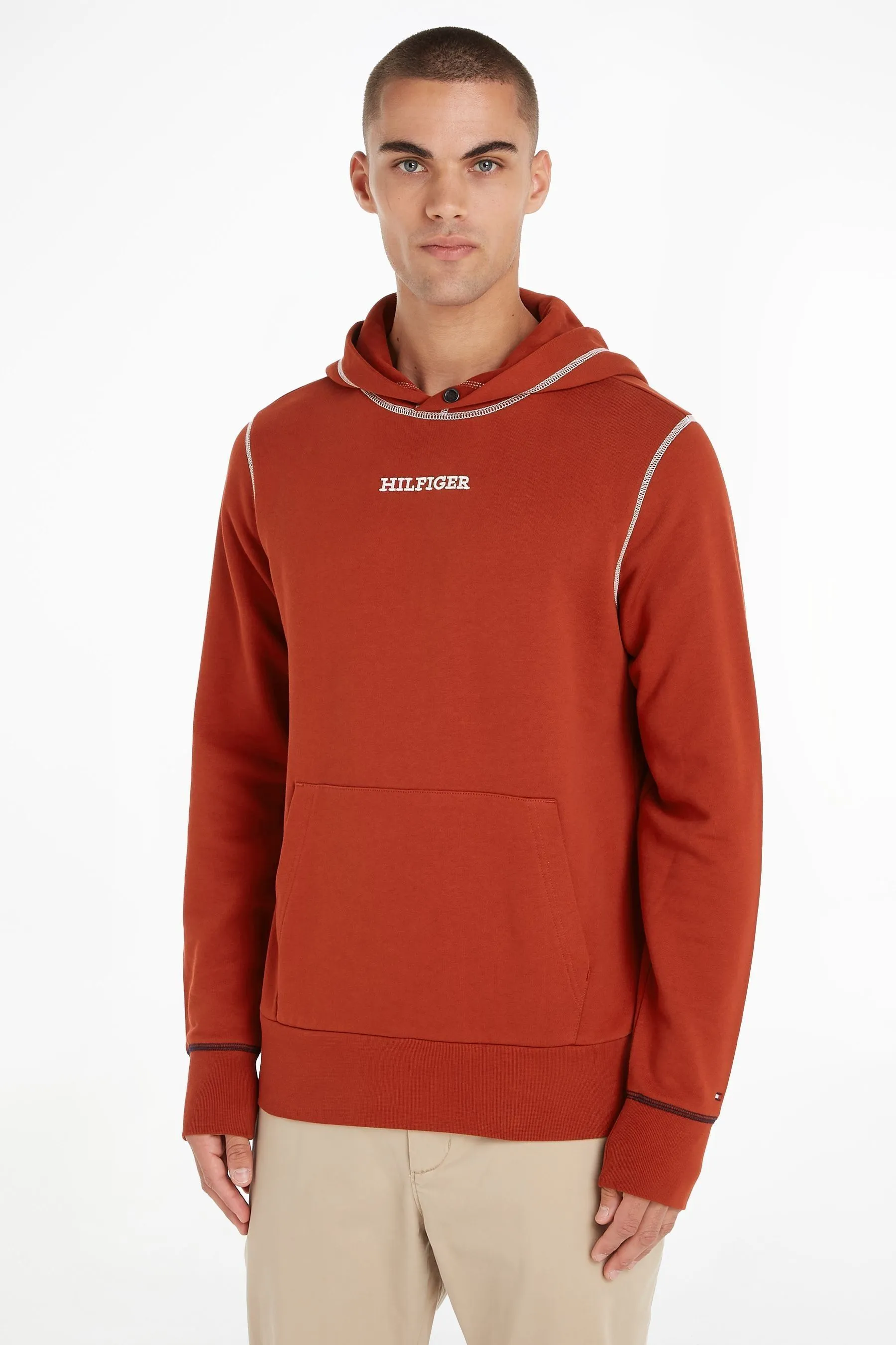 Tommy Hilfiger Monotype Stitching Hoodie    