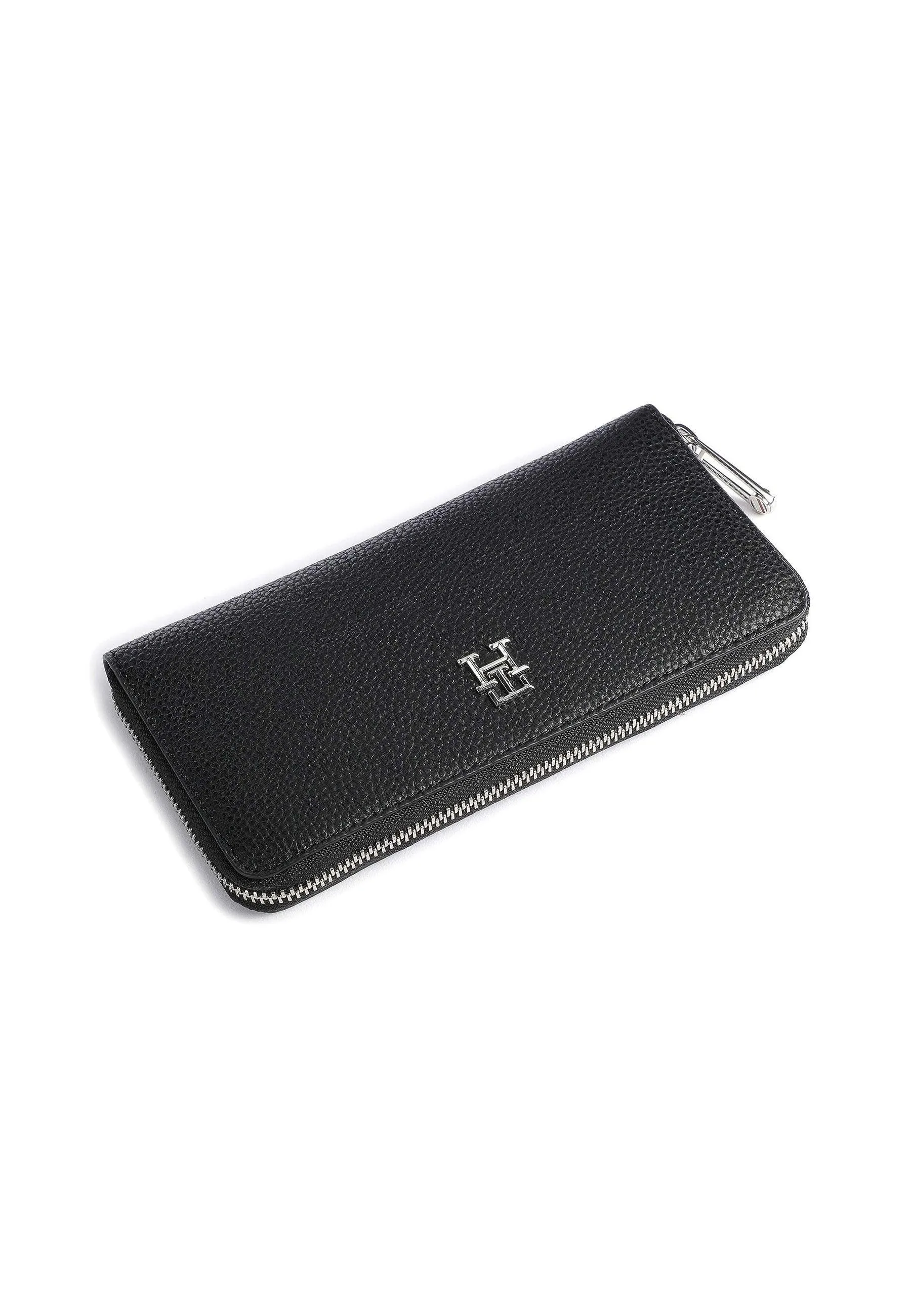 TOMMY HILFIGER Portafoglio Zip Large Donna Black AW0AW14639