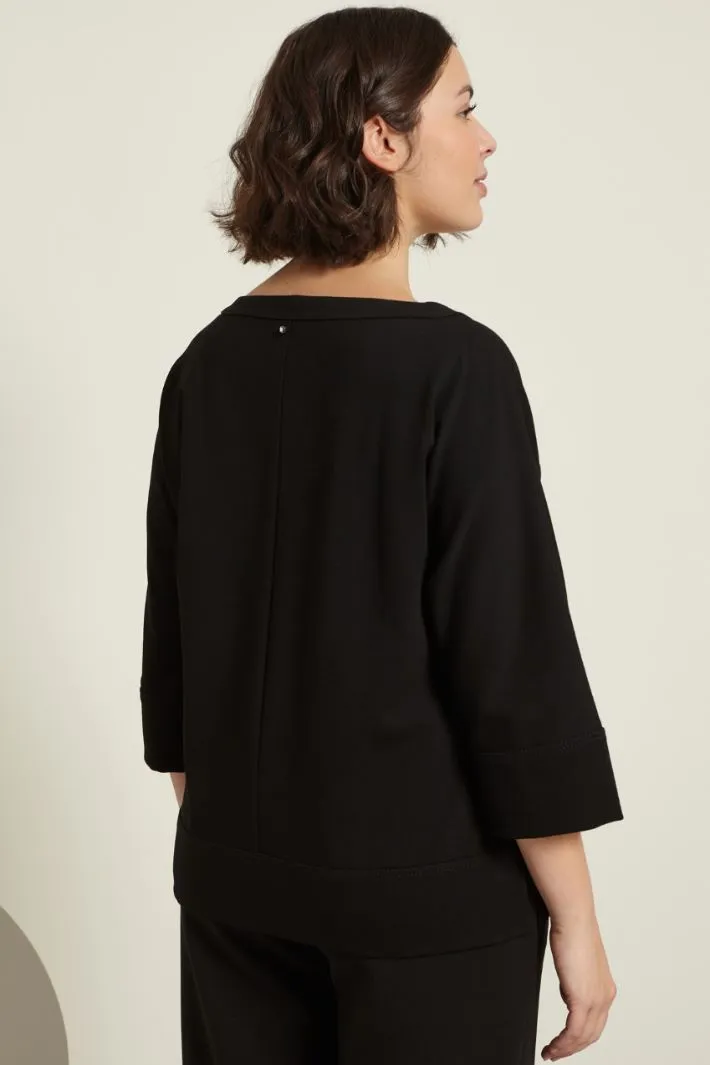 Top in jersey compatto