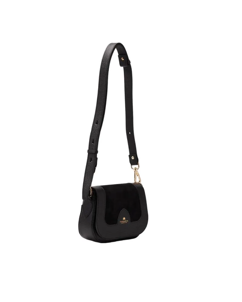 TRACOLLA CUOIERIA FIORENTINA IN PELLE STELLA SMALL MESSANGER 5960 240 NERO