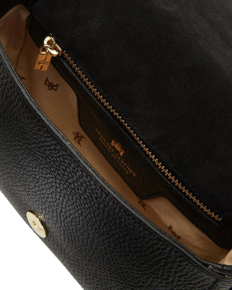 TRACOLLA CUOIERIA FIORENTINA IN PELLE STELLA SMALL MESSANGER 5960 240 NERO