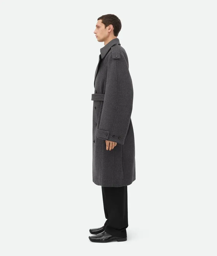 Trench in lana double face 