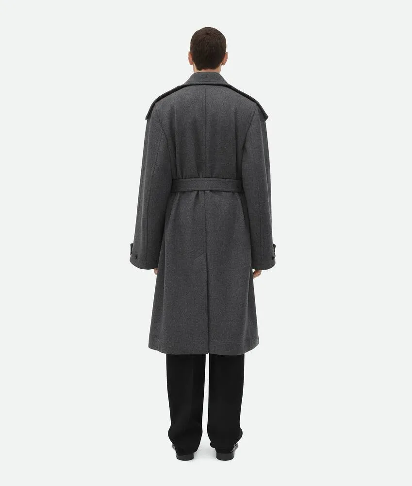 Trench in lana double face 
