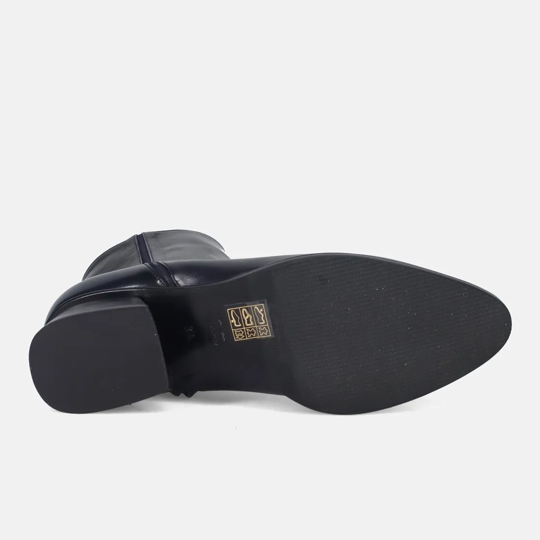 Tronchetto Lorenzo Masiero blu scuro in nappa con tacco basso