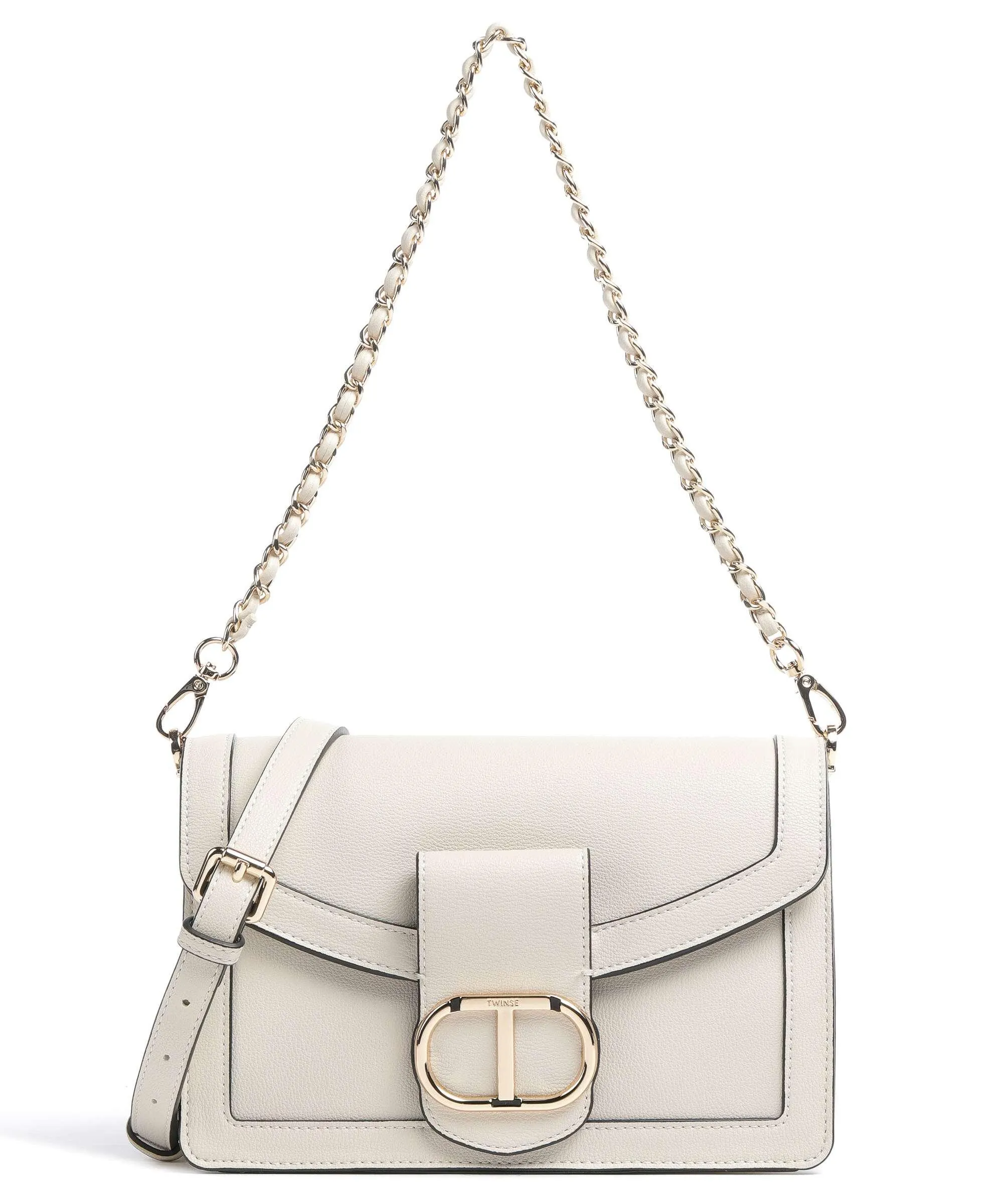  Twinset Essential One T Borsa a spalla pelle sintetica avorio  
