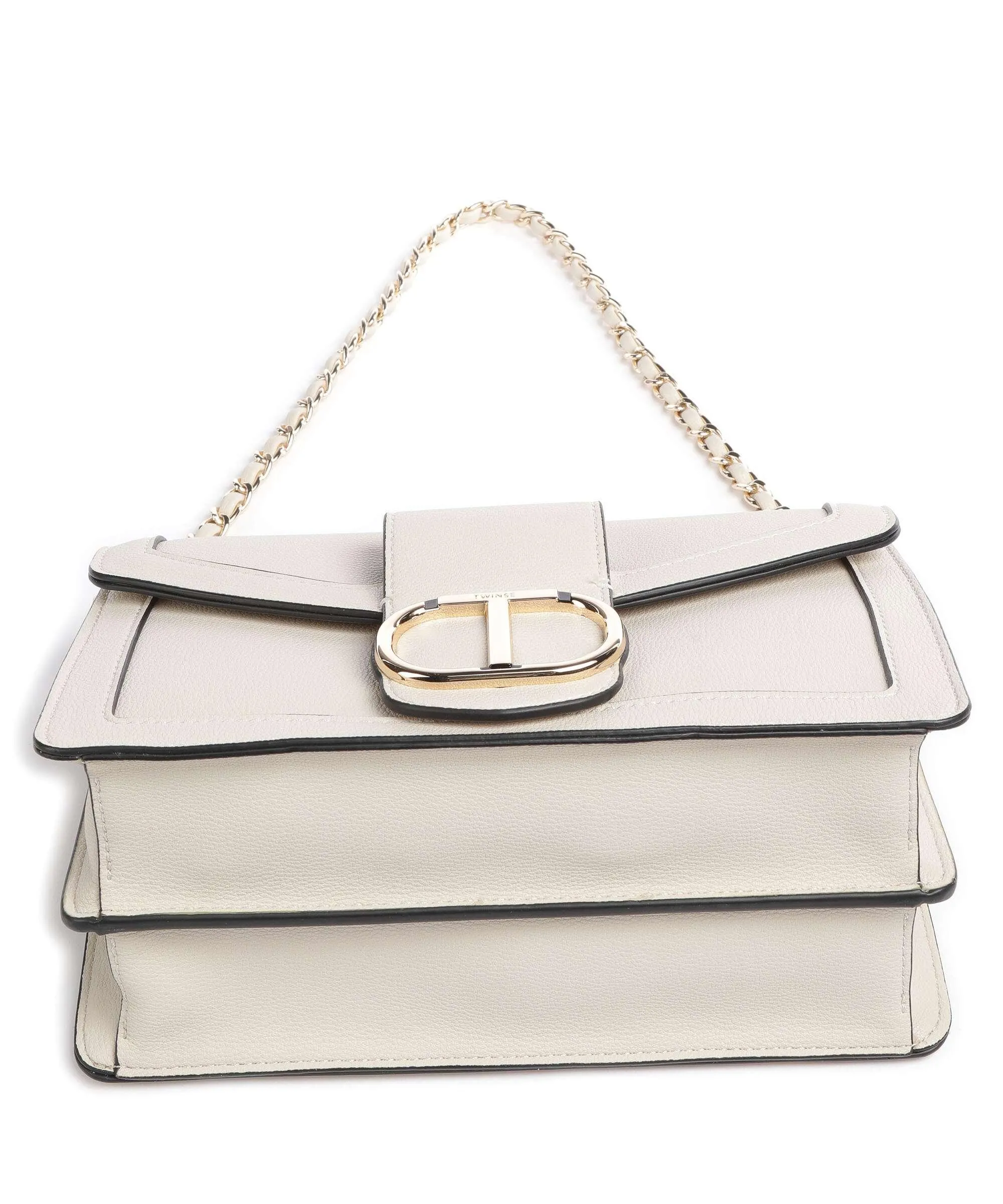  Twinset Essential One T Borsa a spalla pelle sintetica avorio  