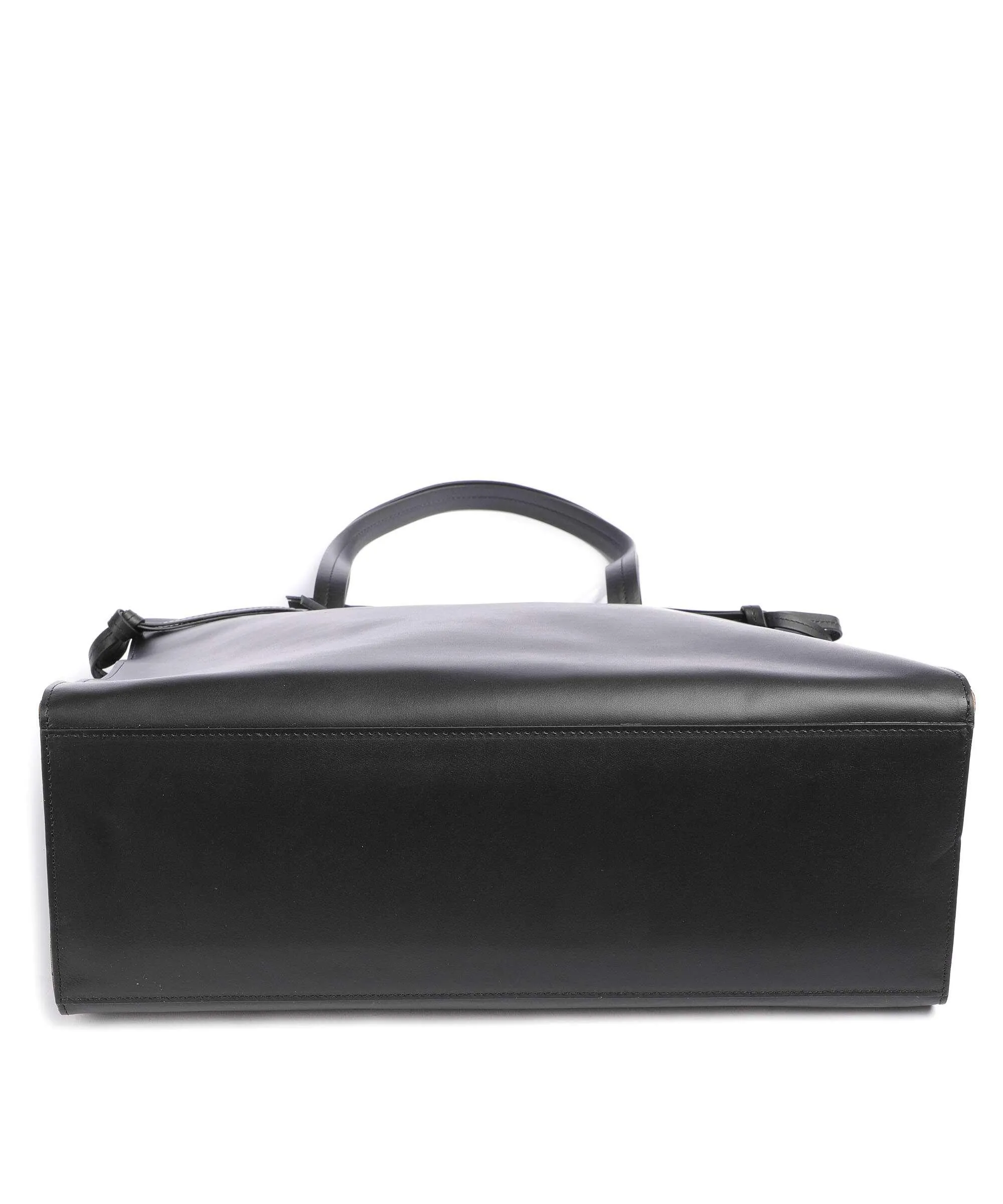  Twinset Etoile Borsa shopper pelle di vitello finemente grana nero  