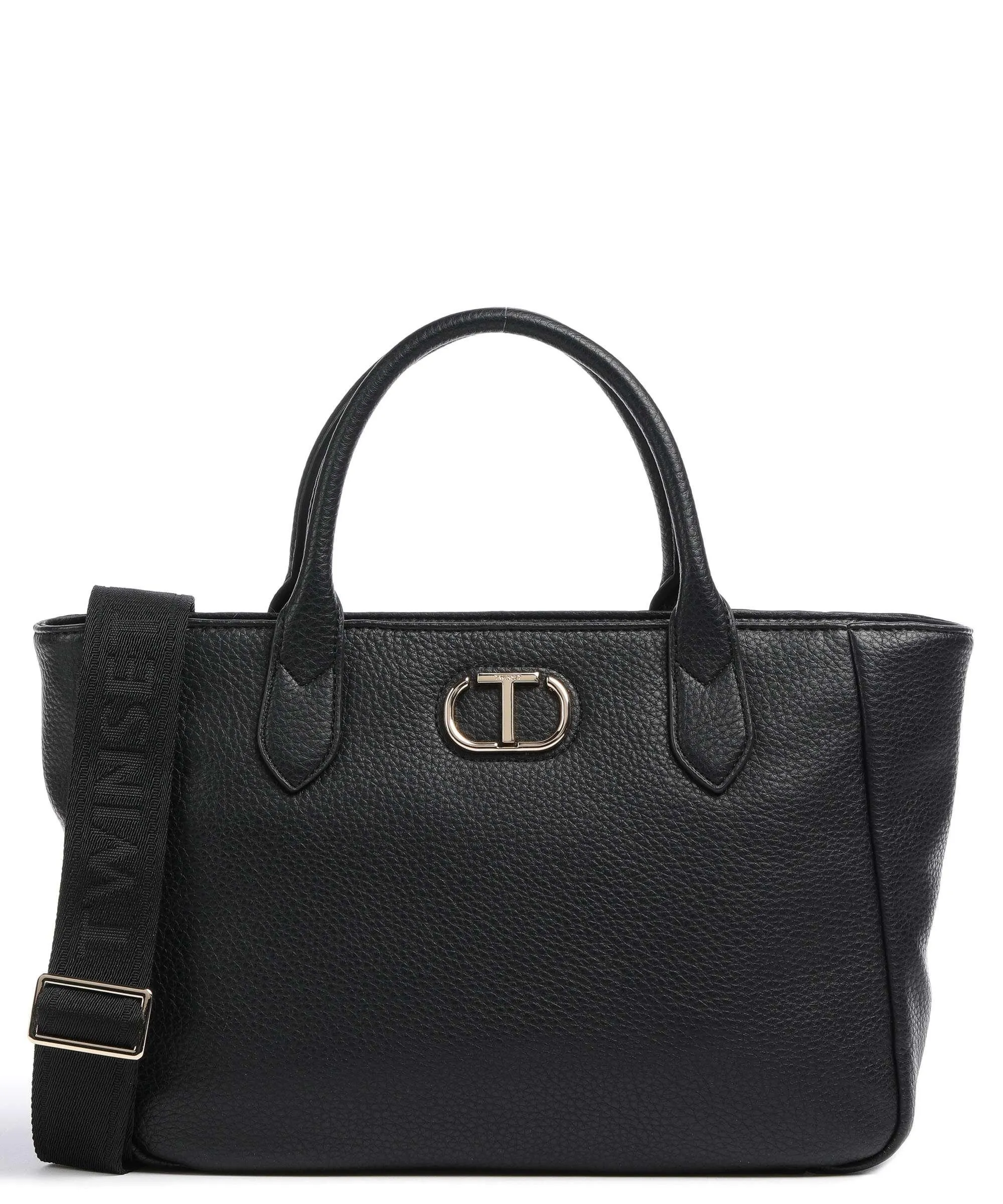  Twinset Soft Grain Borsa a mano pelle sintetica nero  