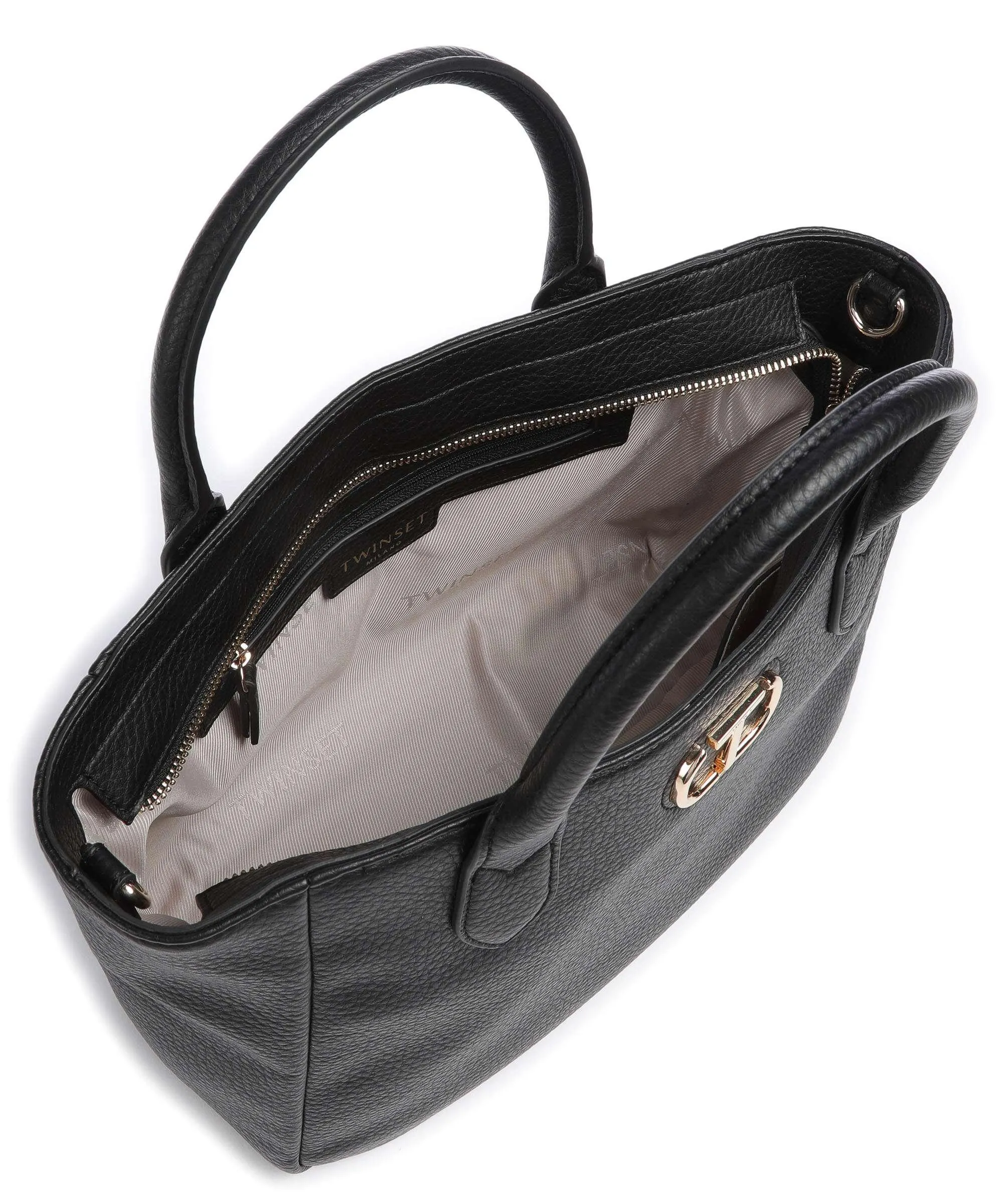  Twinset Soft Grain Borsa a mano pelle sintetica nero  