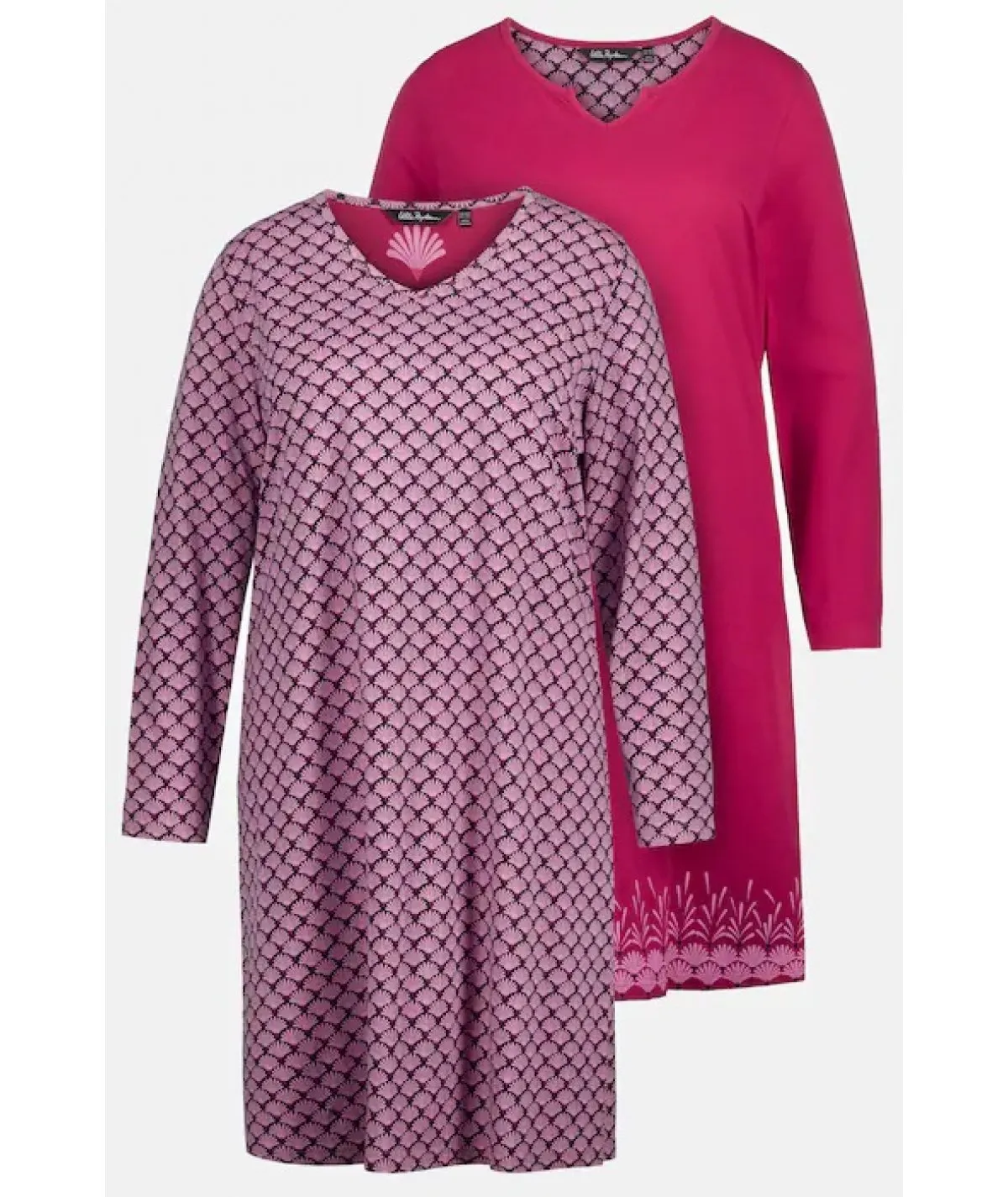 ULLA POPKEN SET 2 CAMICIE DA NOTTE CURVY PER DONNA E RAGAZZA TAGLIE COMODE