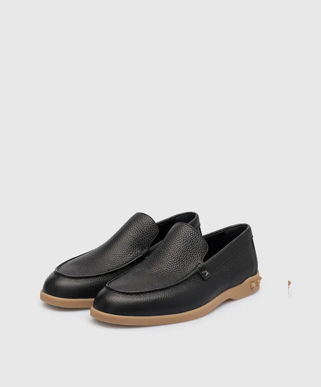 Valentino Ciabatte Leisure Flows in pelle nera 3Y2S0H20XPJ